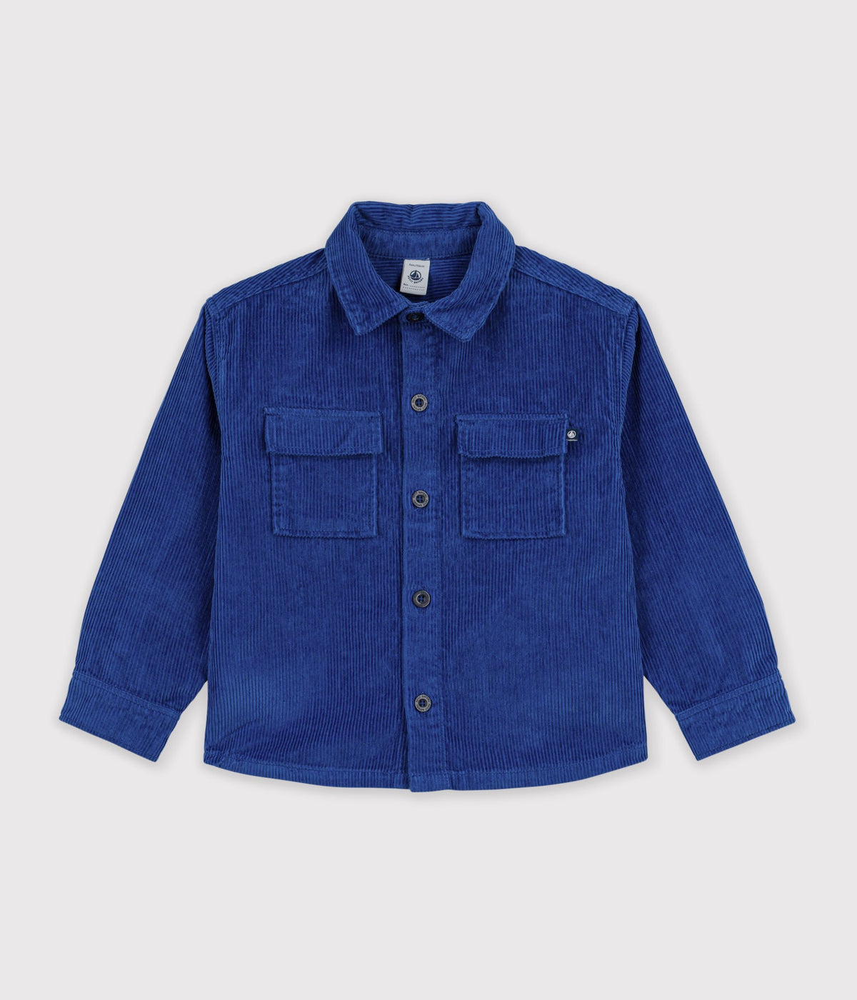 chemise-enfant-en-velours-uni