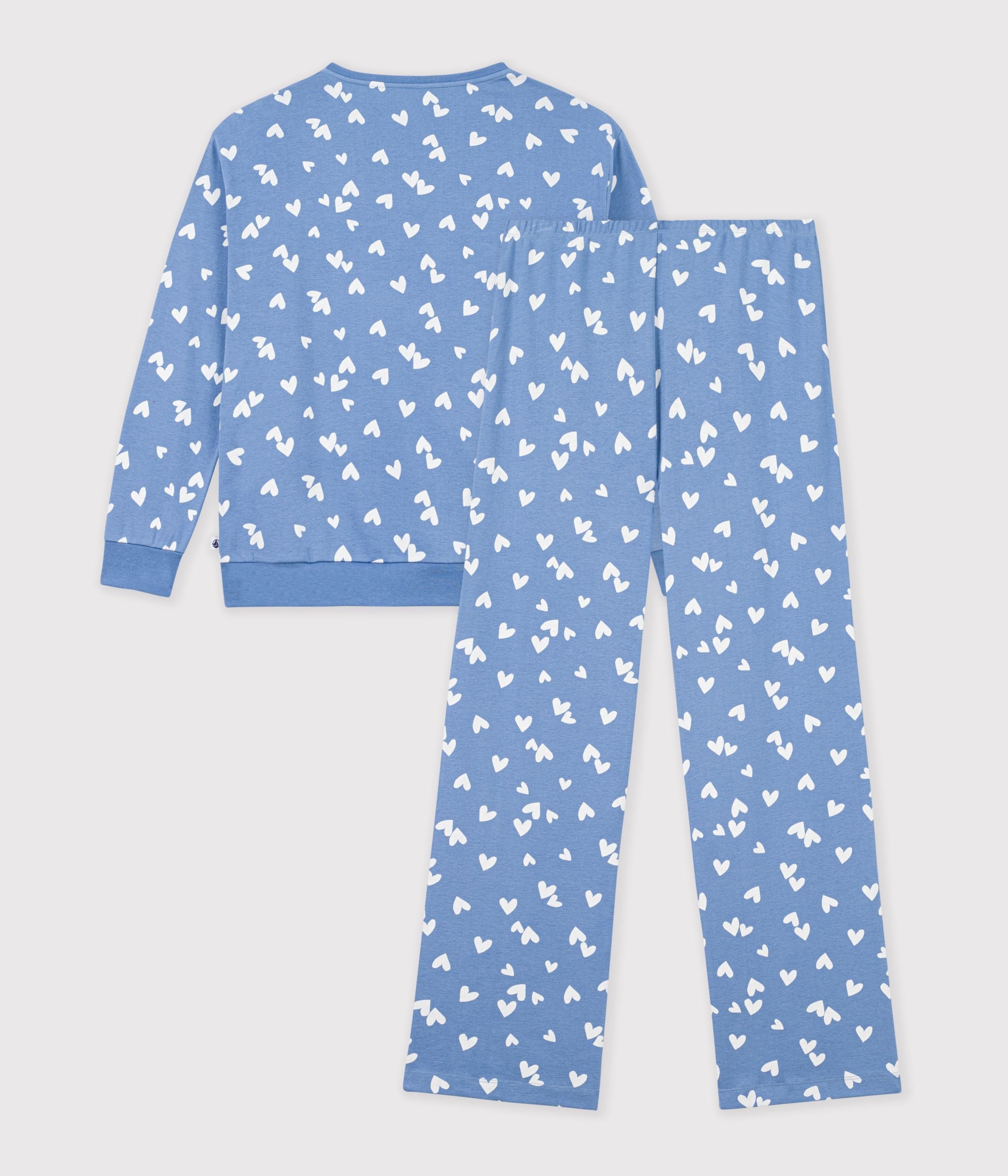 pyjama-femme-en-coton-imprimé-coeurs