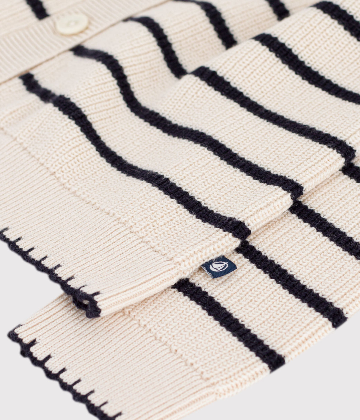 cardigan-enfant-en-laine-et-coton-à-rayures