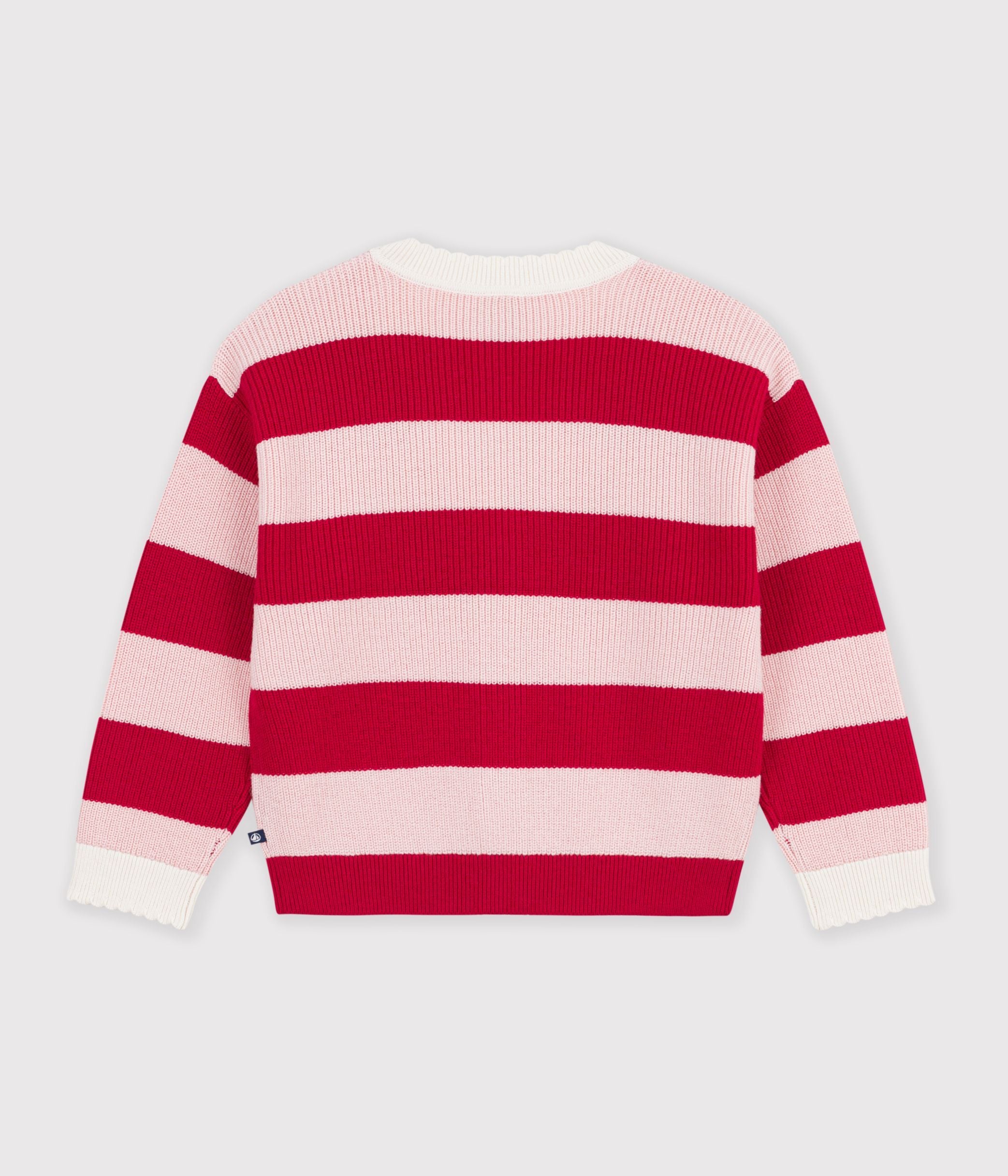cardigan-enfant-en-laine-et-coton-à-rayures