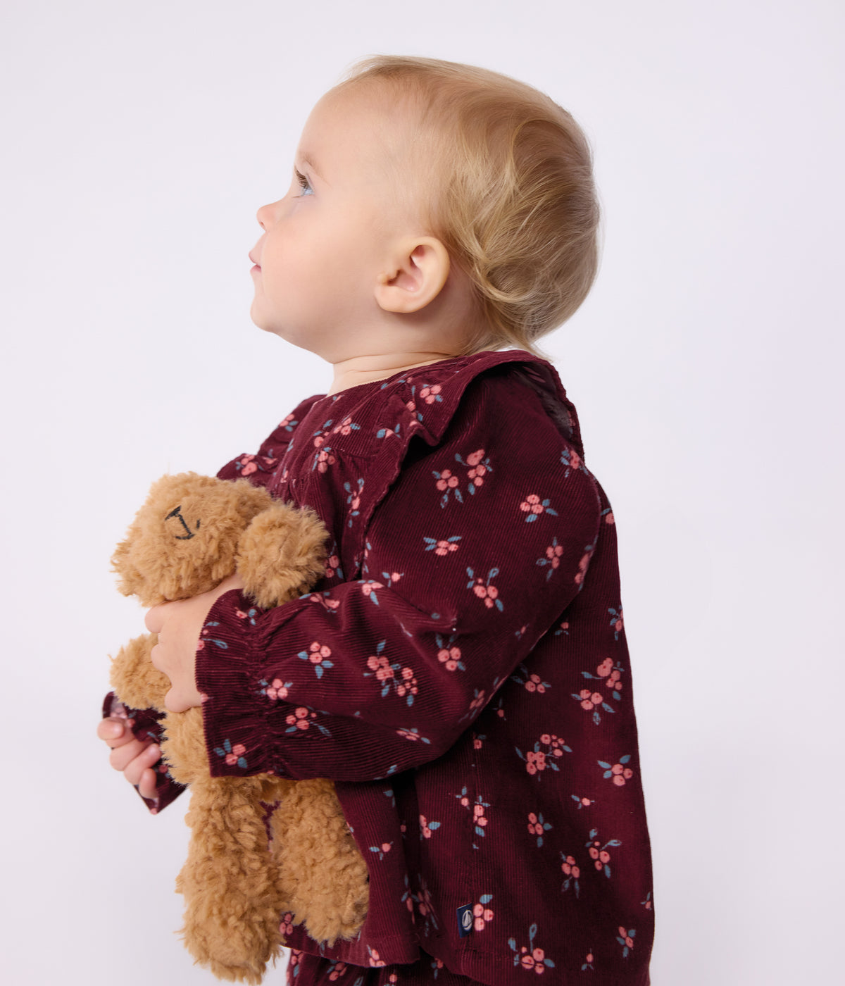 blouse-bébé-en-velours-manches-longues-imprimée-fleurs