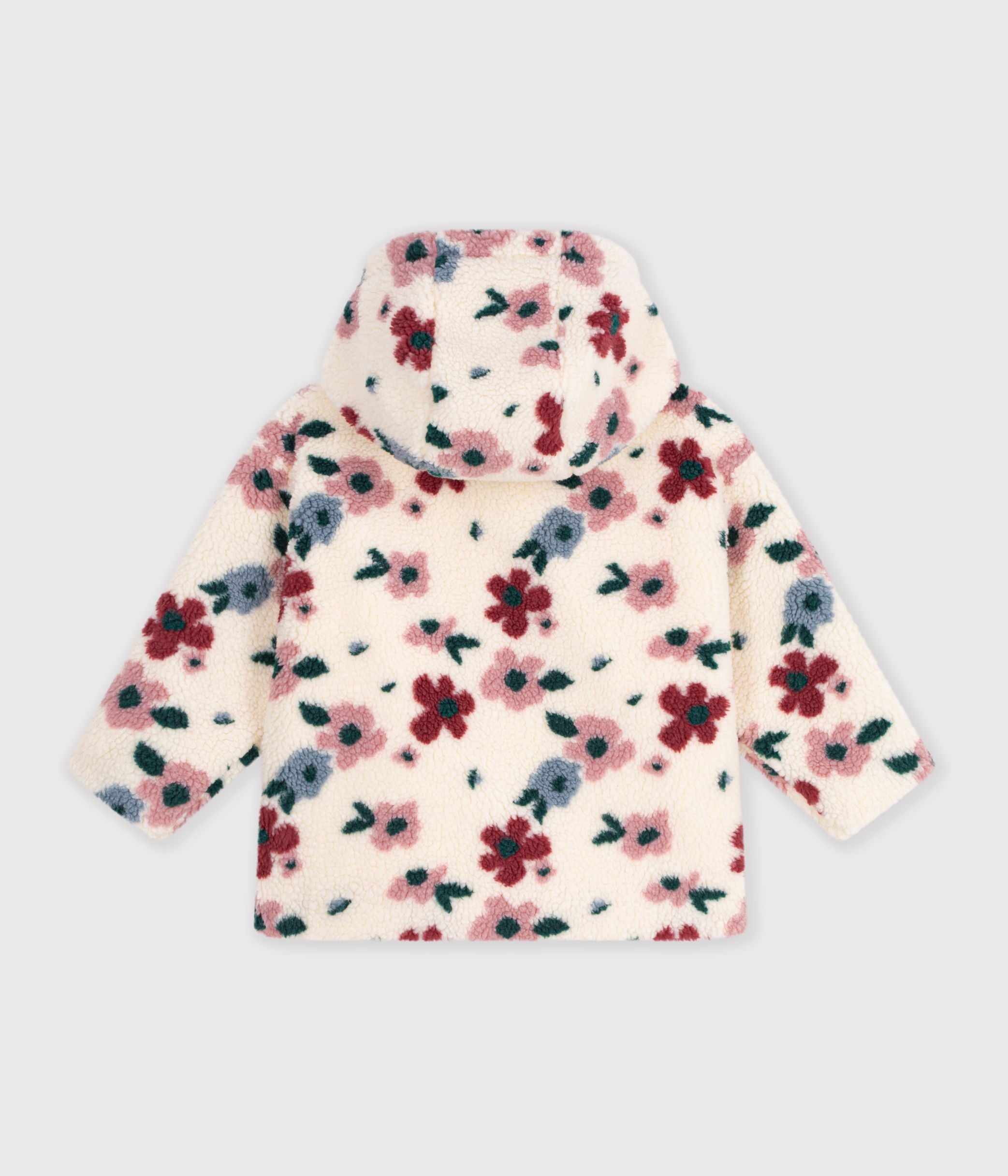 veste-à-capuche-enfant-en-sherpa-à-fleurs