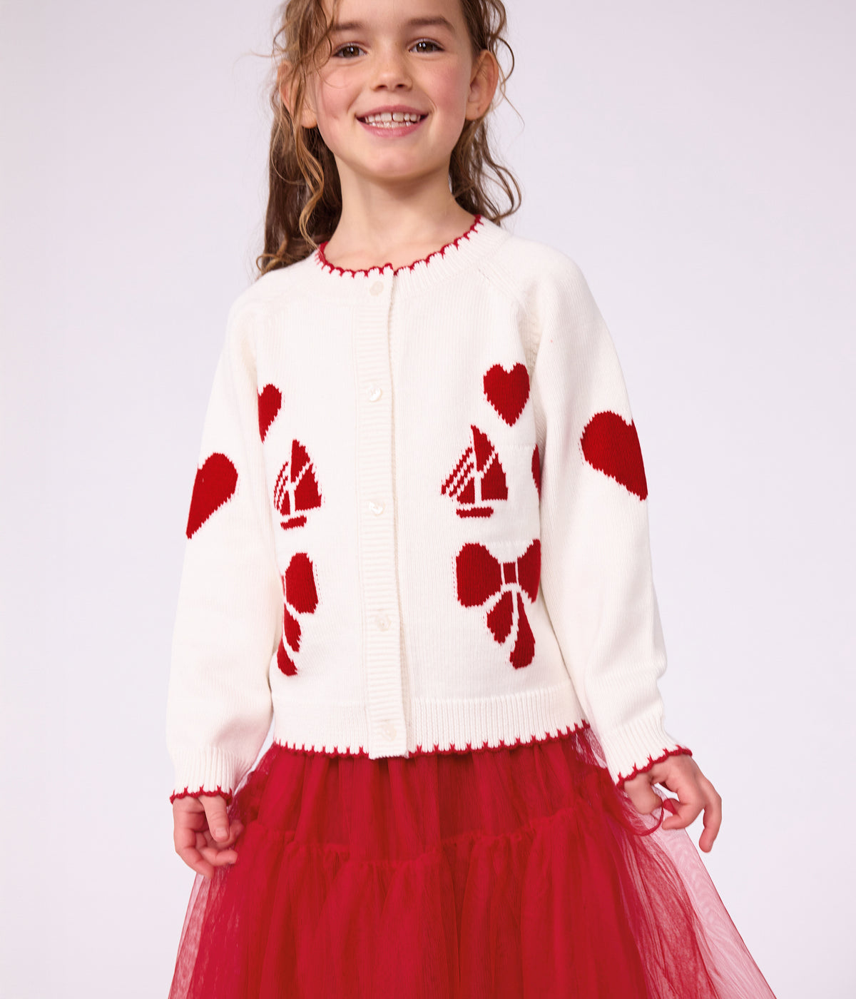 cardigan-enfant-en-laine-et-coton-à-motifs