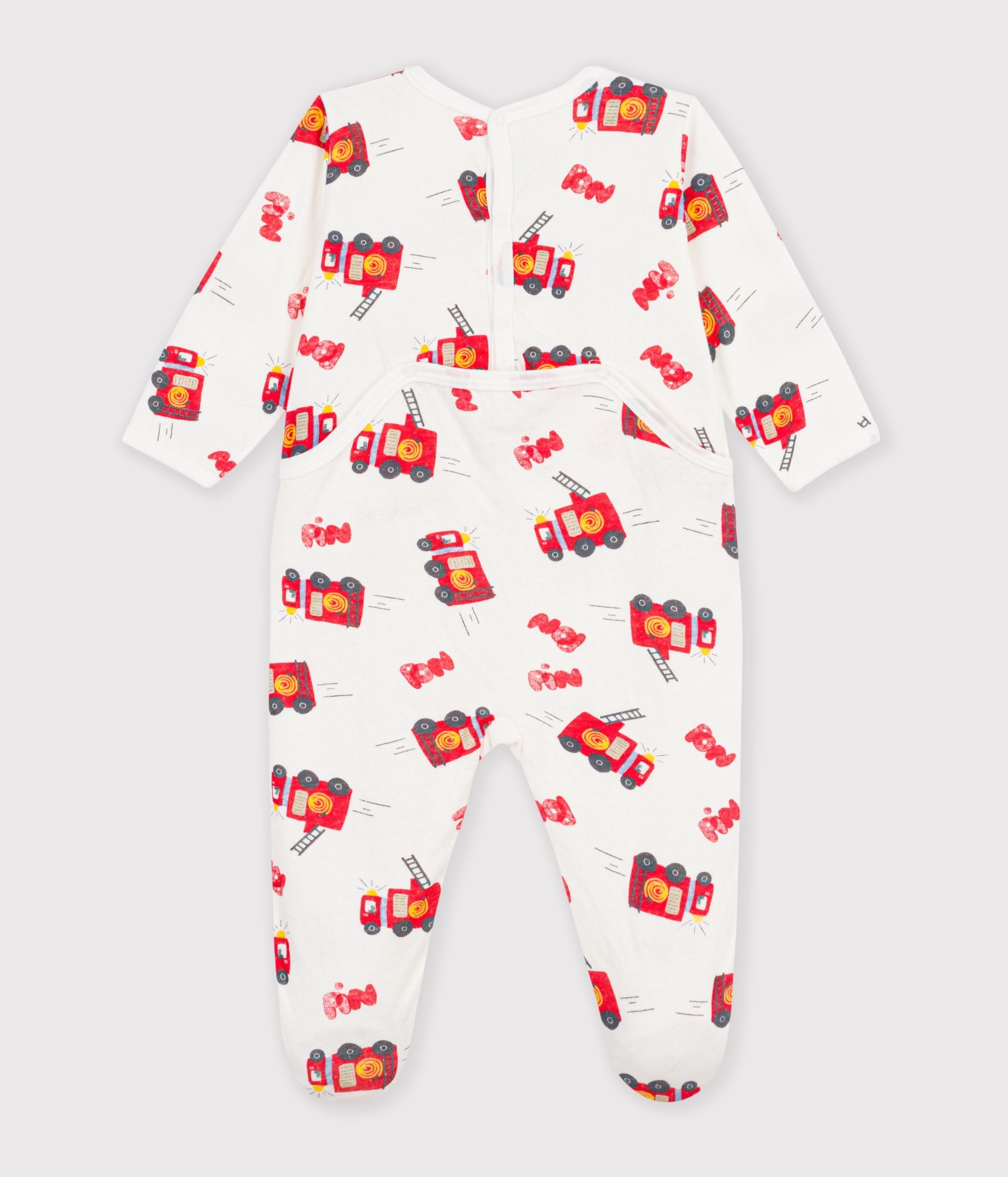 pyjama-bébé-en-tubique-ouverture-dos-imprimé-pompier