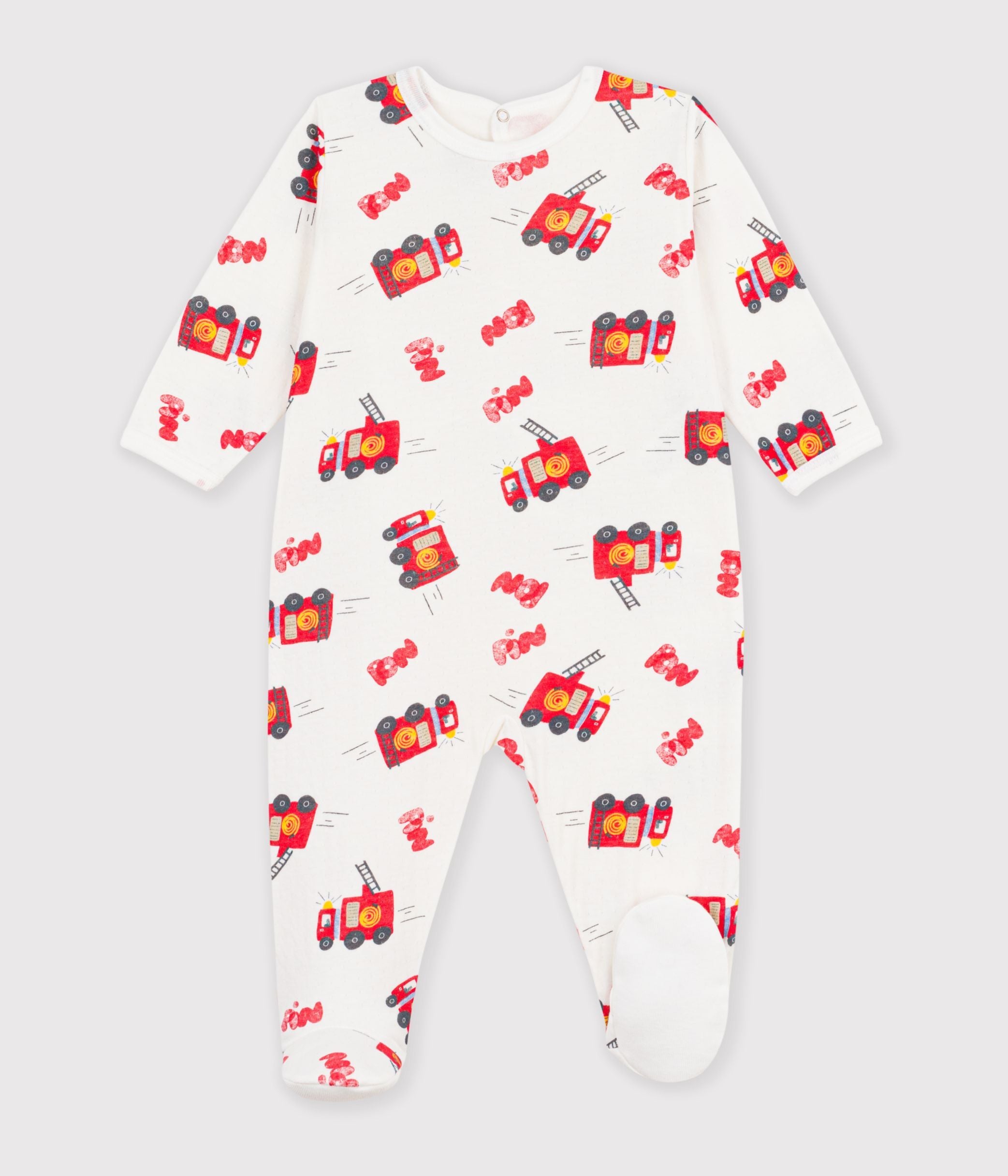pyjama-bébé-en-tubique-ouverture-dos-imprimé-pompier