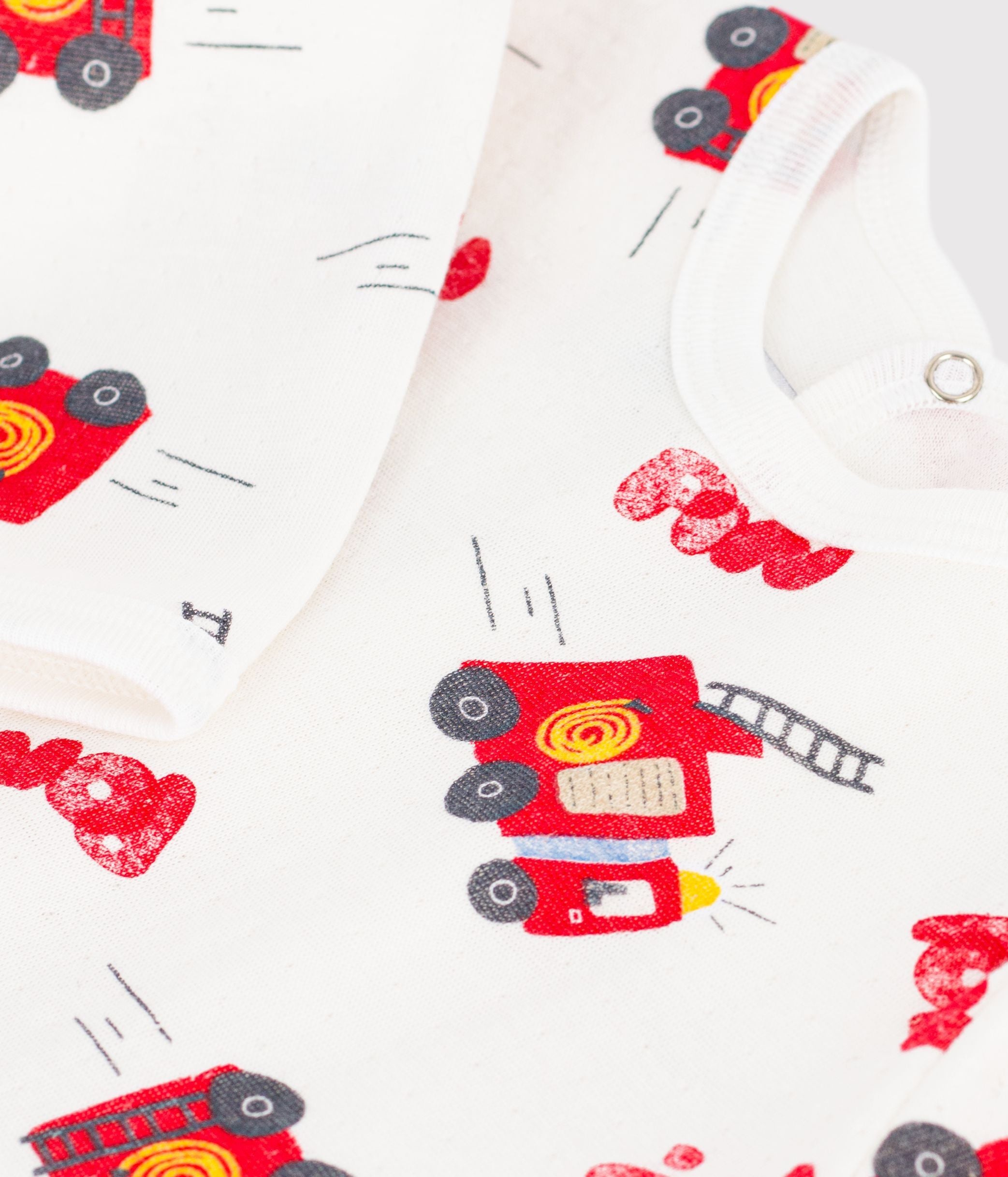 pyjama-bébé-en-tubique-ouverture-dos-imprimé-pompier
