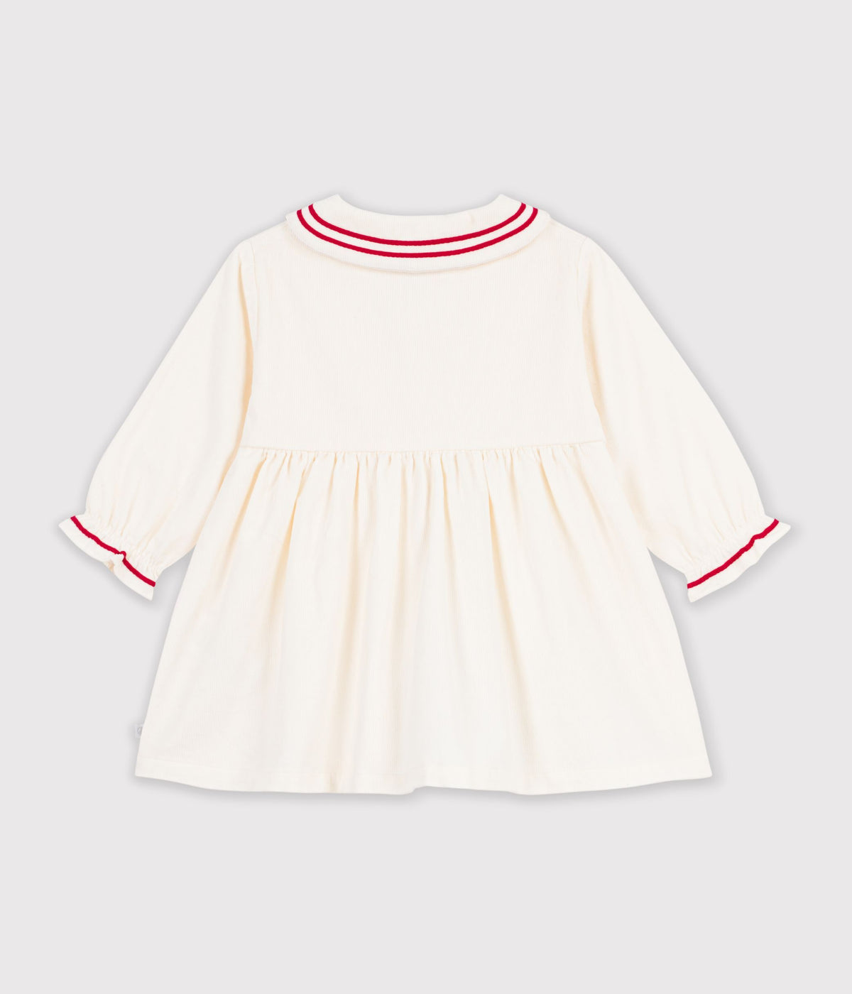 robe-bébé-en-velours-manches-longues-unie