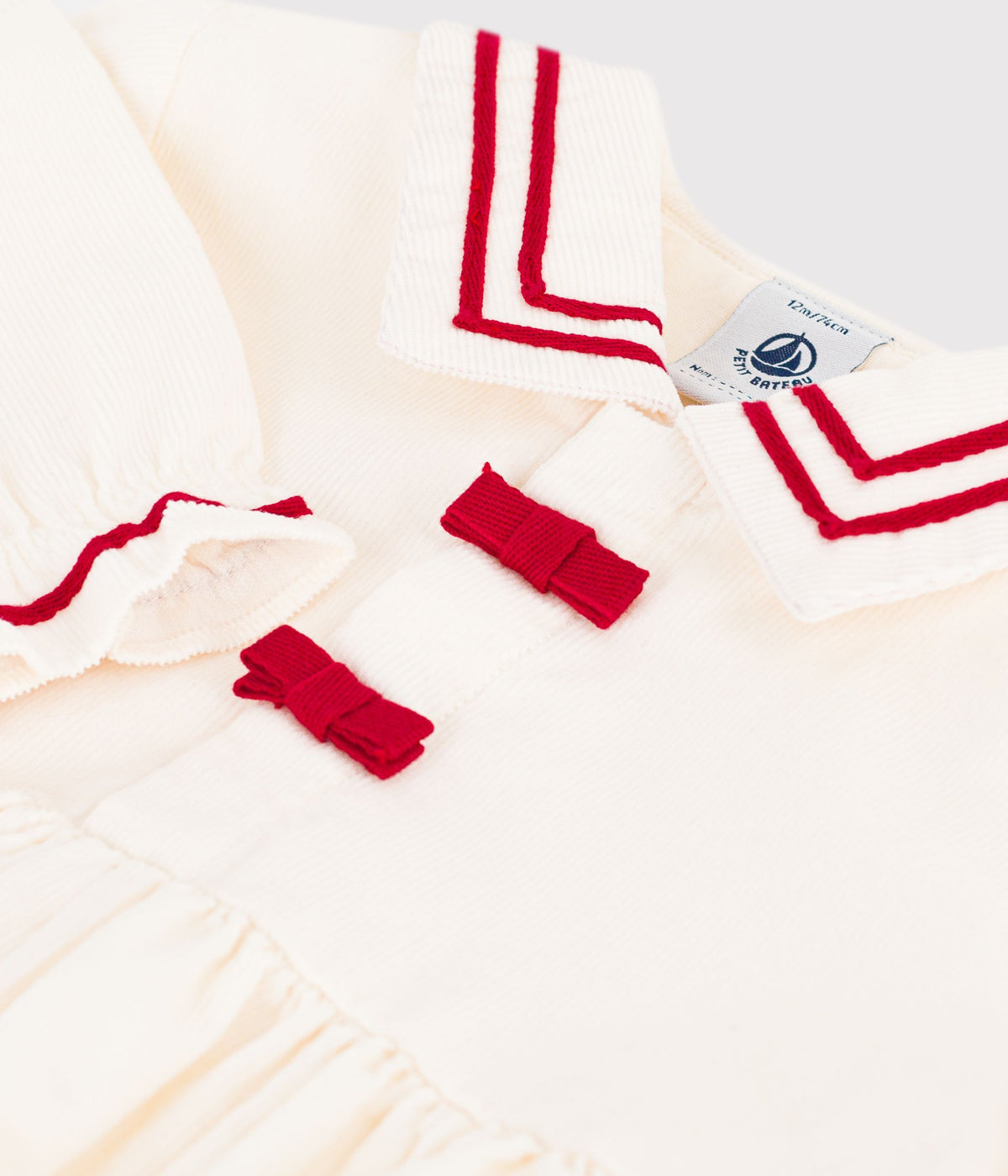 robe-bébé-en-velours-manches-longues-unie