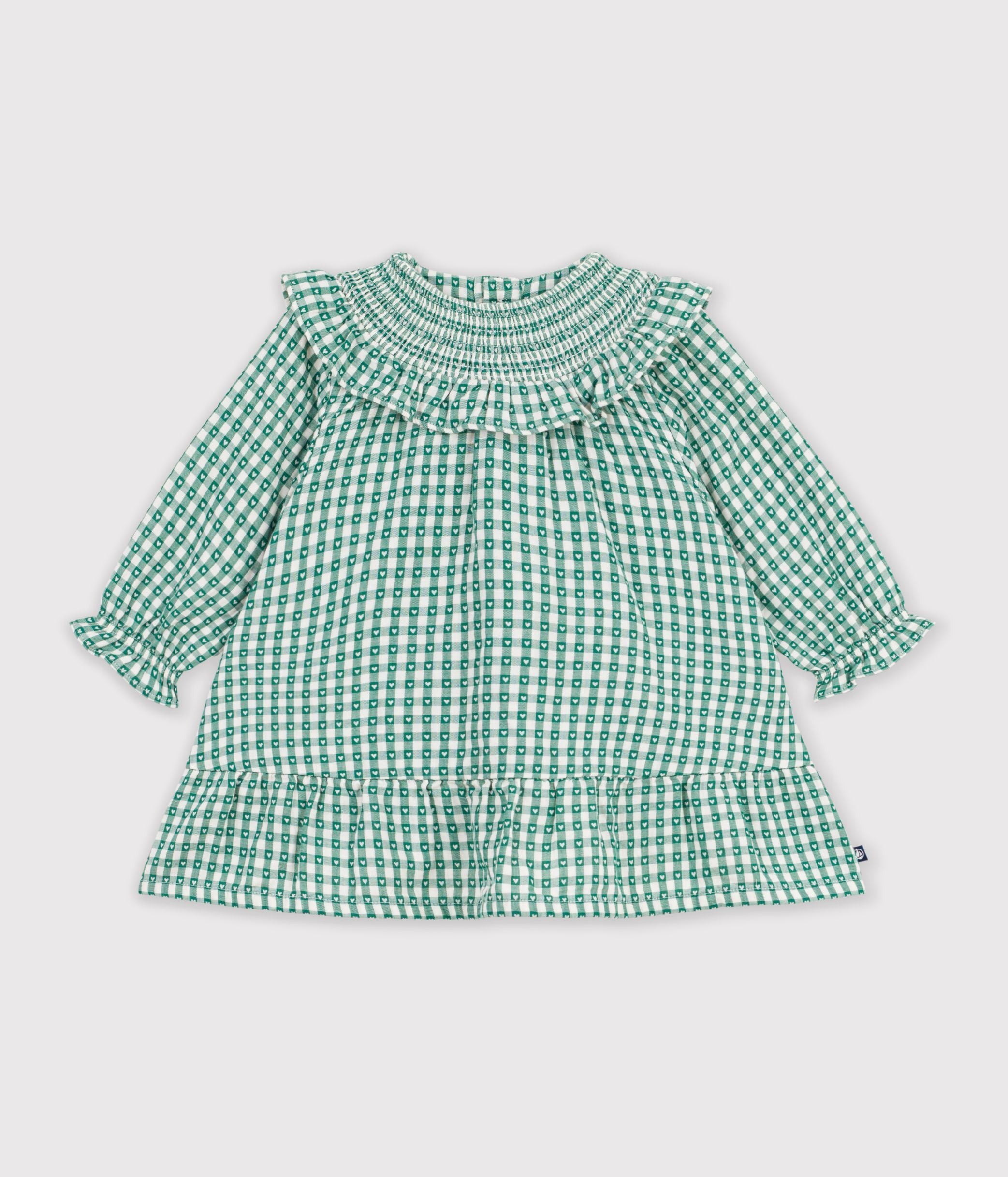 robe-bébé-en-coton-manches-longues-vichy