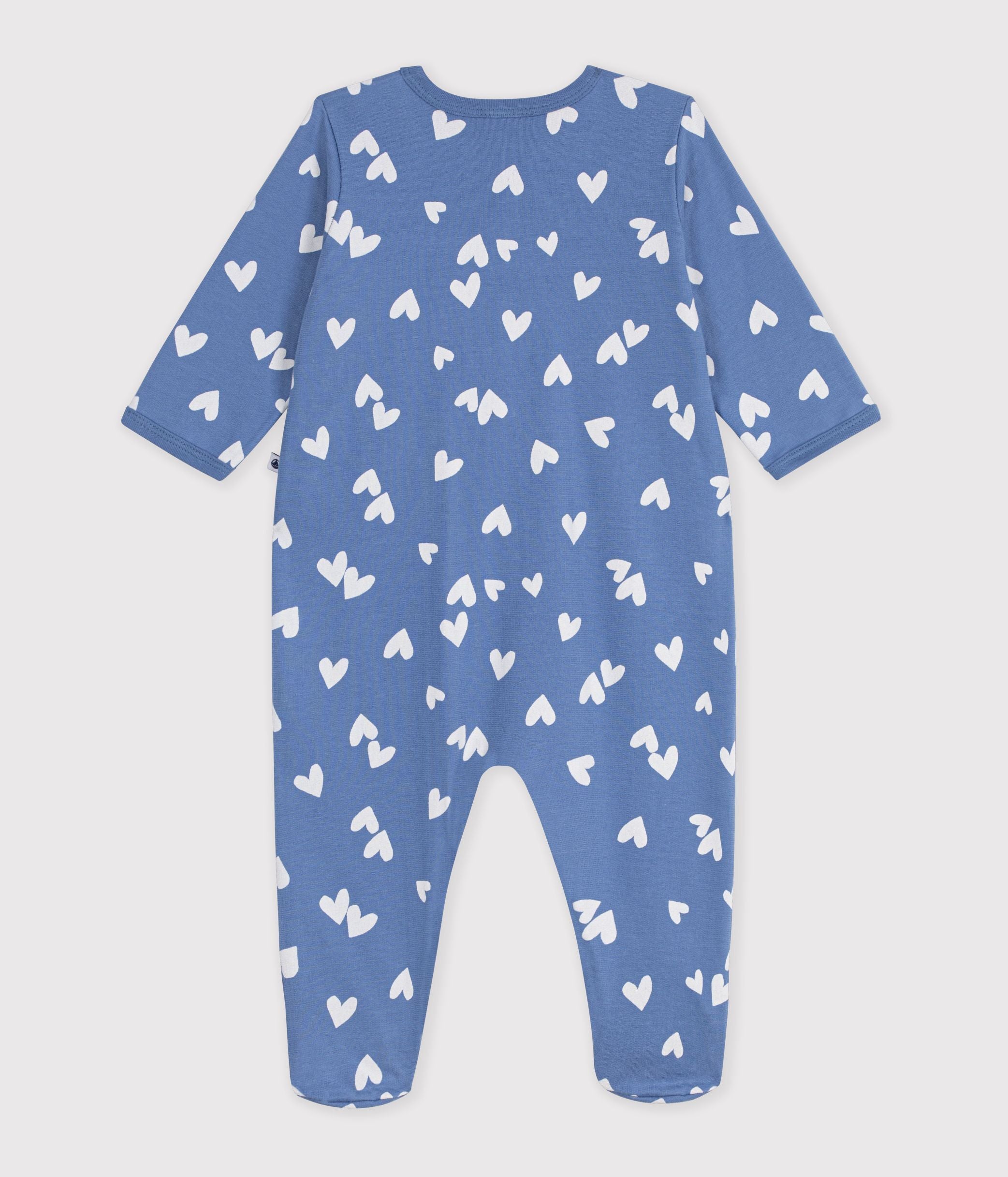 pyjama-bébé-en-molleton-imprimé-coeurs