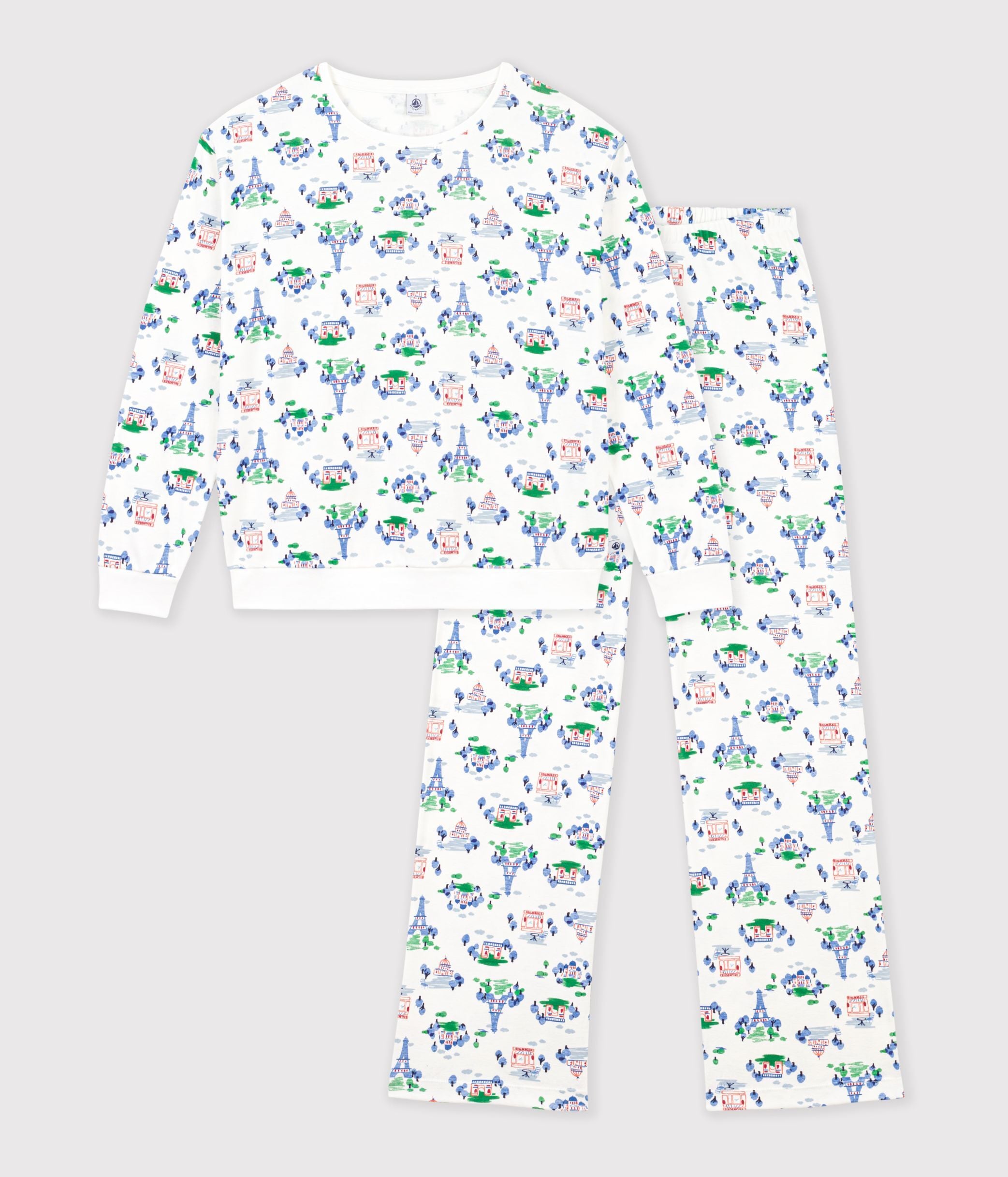 pyjama-femme-en-coton-imprimé-paris