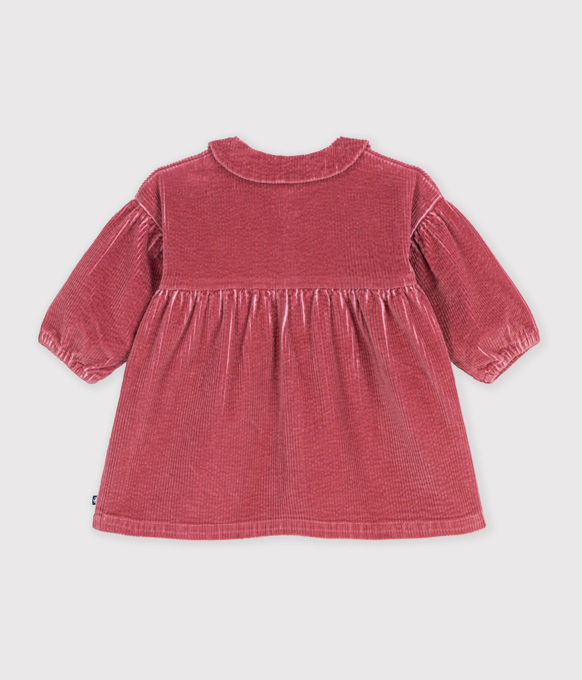 robe-bébé-en-velours-manches-longues-unie