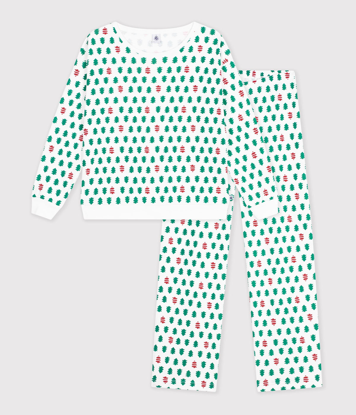 pyjama-femme-en-coton-imprimé-sapins