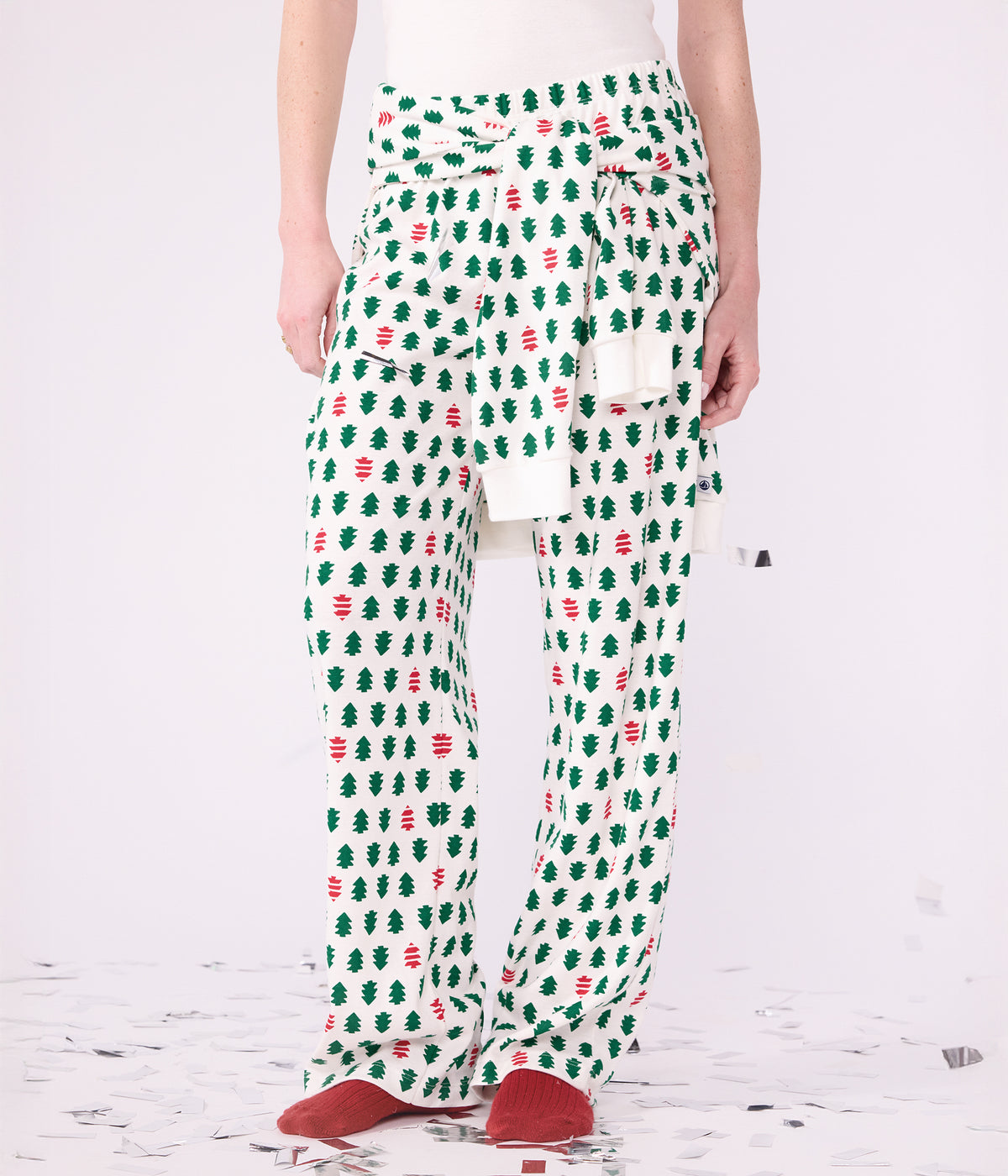 pyjama-femme-en-coton-imprimé-sapins