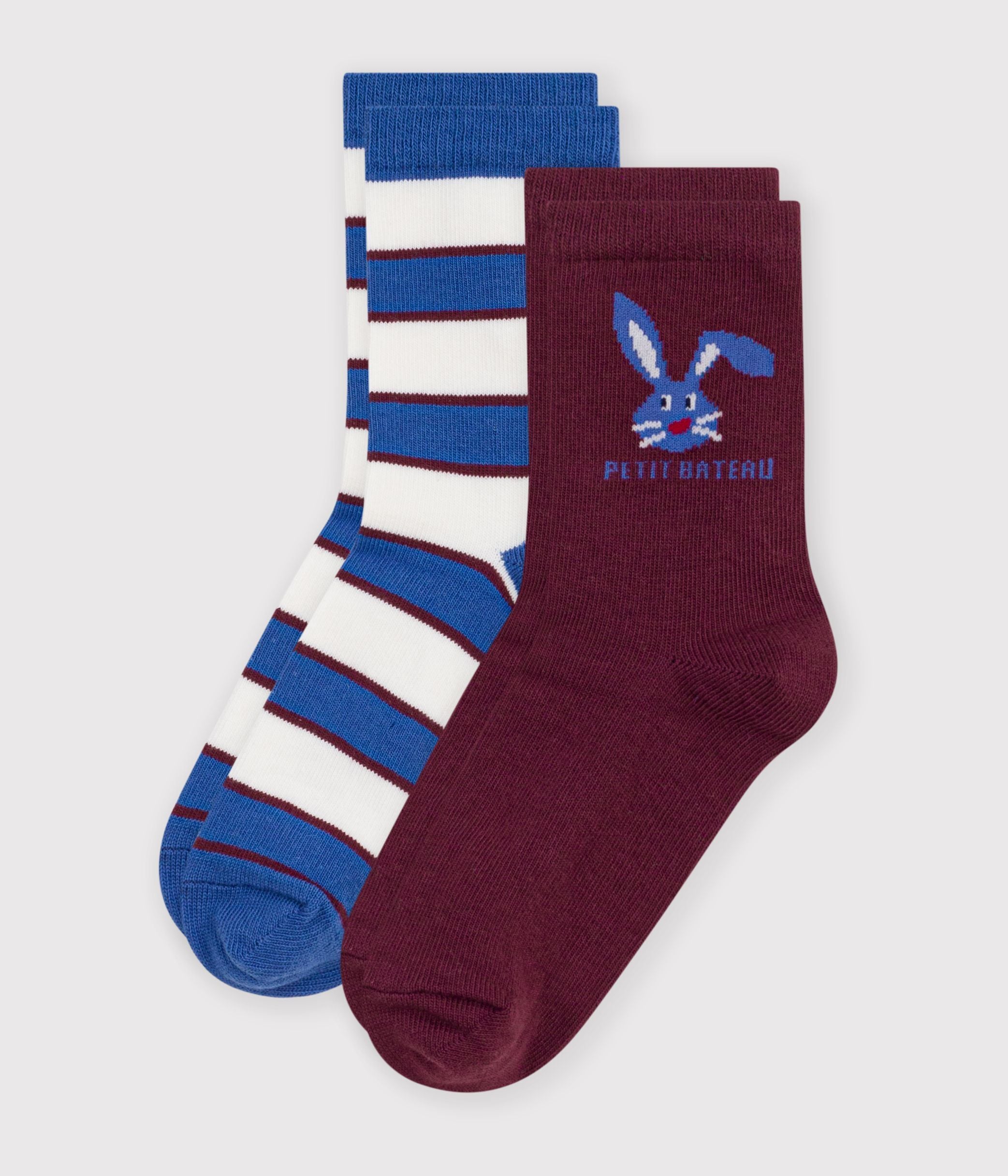 2-paires-de-chaussettes-enfant-en-coton-rayées-et-motif-animalier