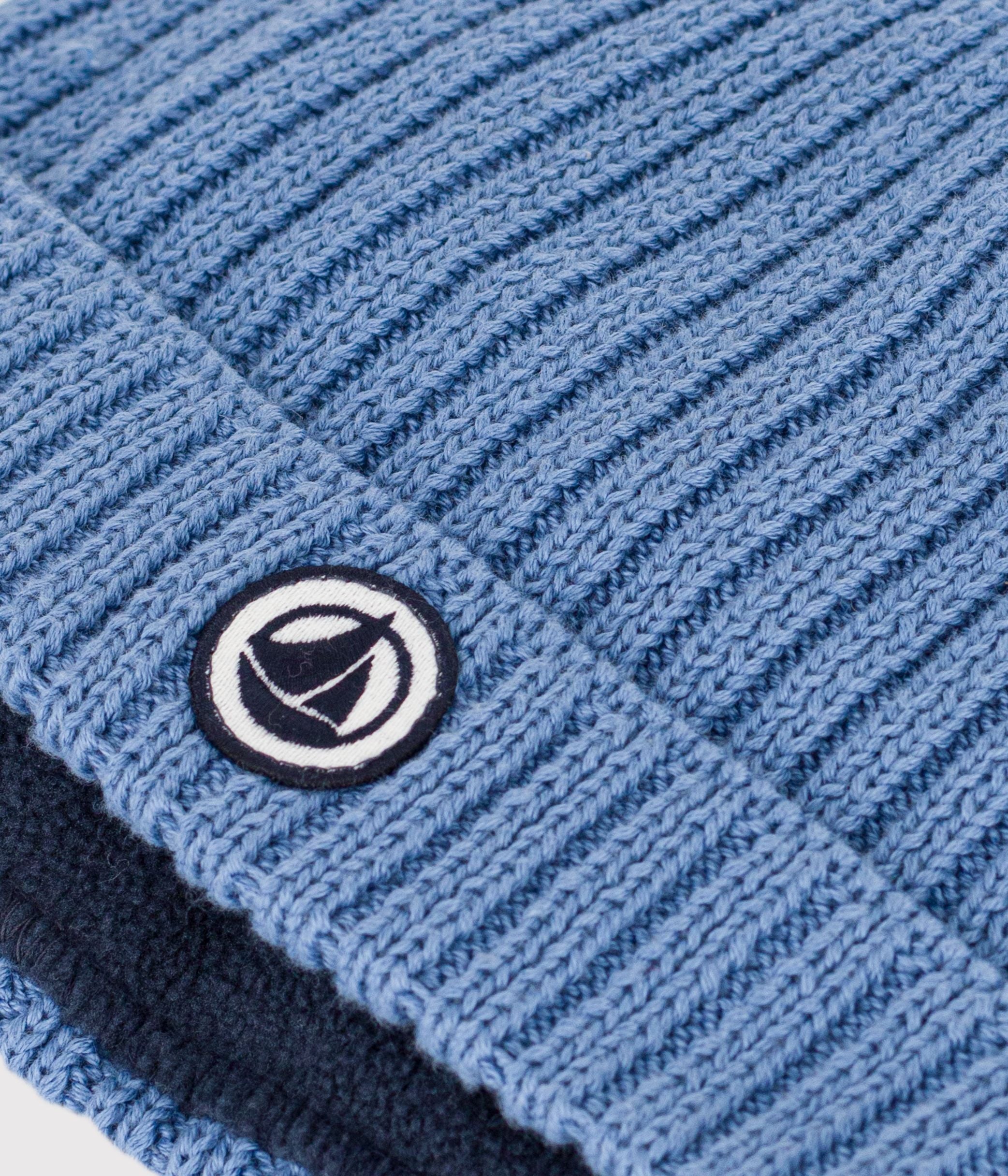 bonnet-bébé-en-tricot-doublé-en-polaire