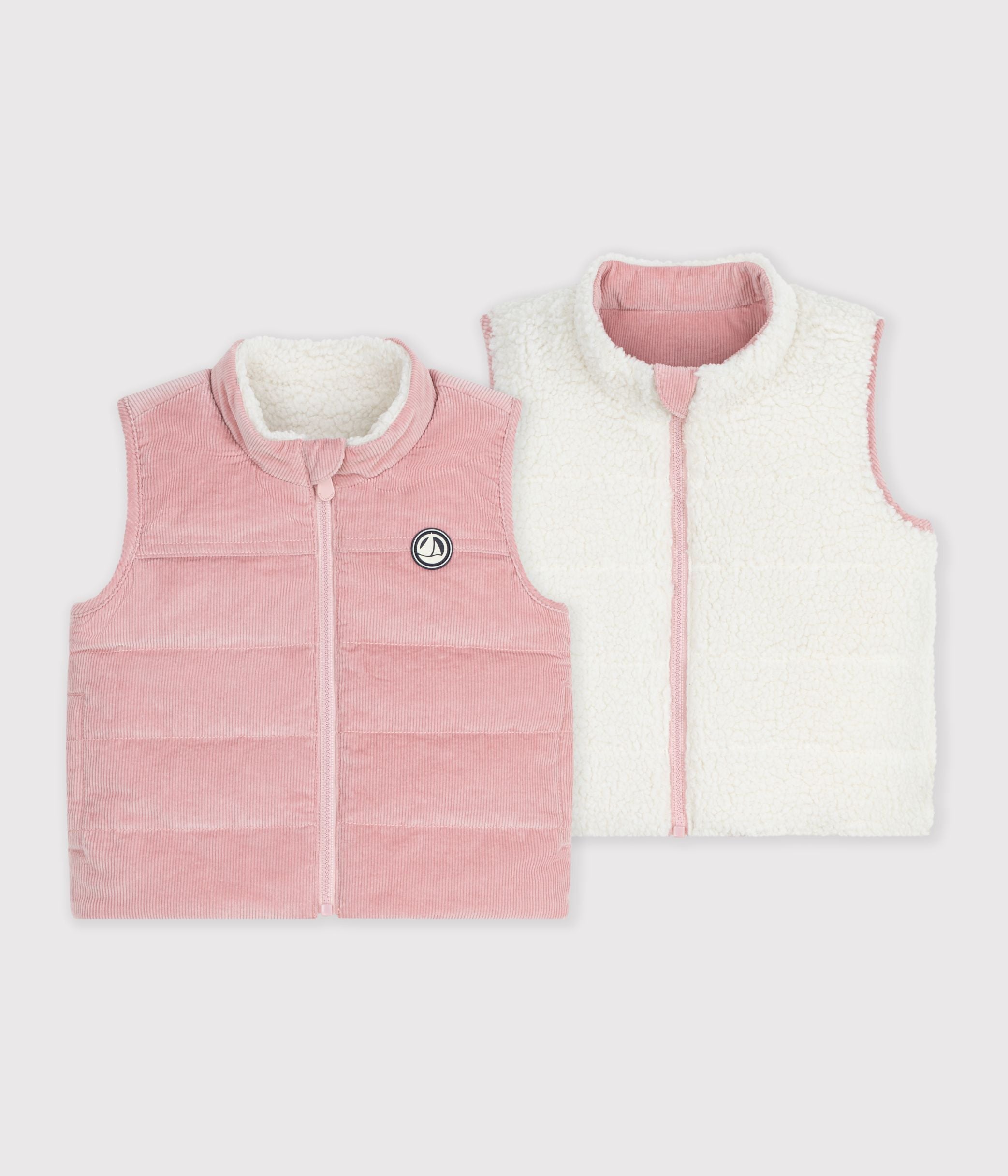doudoune-bébé-sans-manches-en-velours-réversible-sherpa