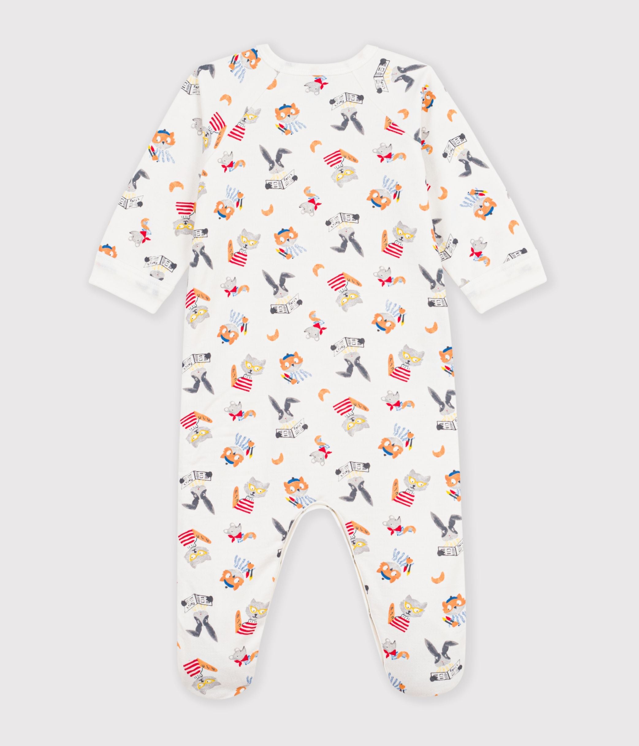 pyjama-bébé-en-molleton-imprimé-animaux