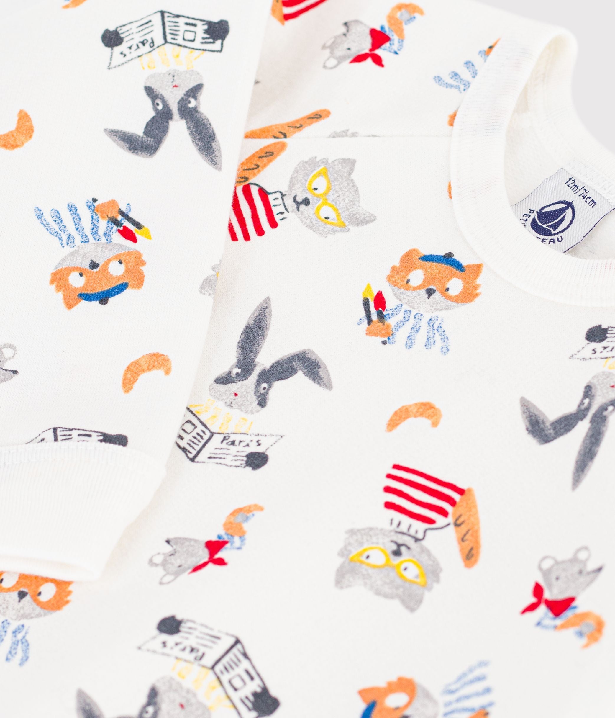 pyjama-bébé-en-molleton-imprimé-animaux