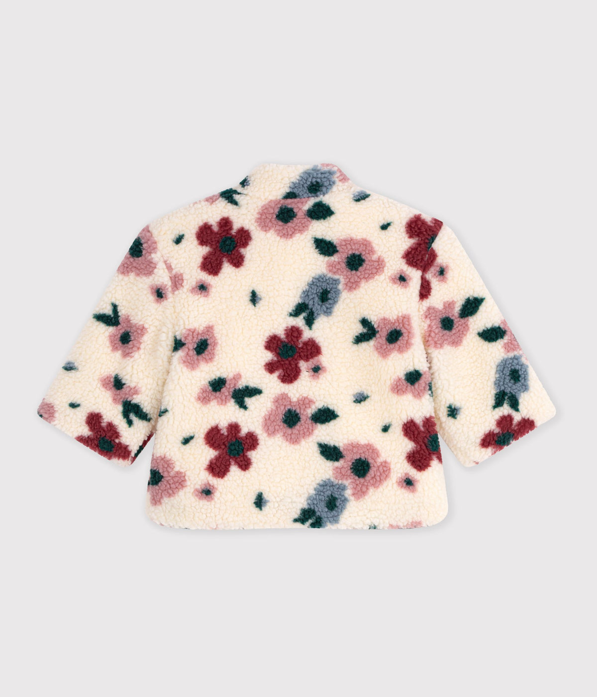 manteau-bébé-ouatiné-en-sherpa-imprimée-fleurs