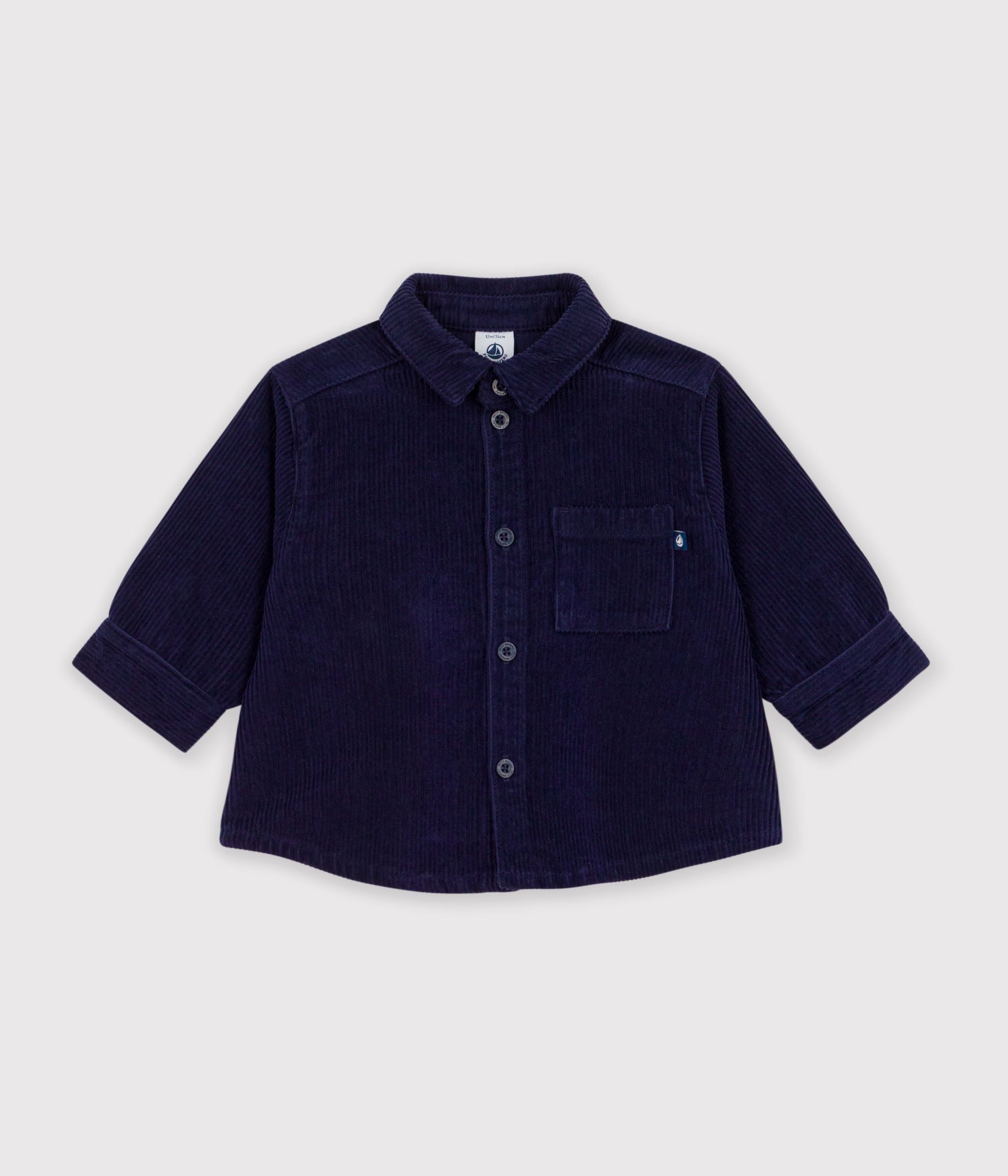 chemise-bébé-en-velours-uni