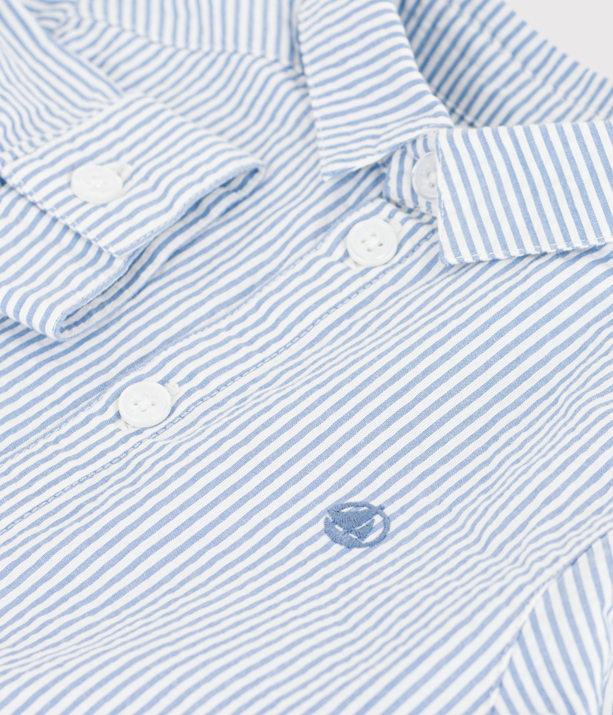 chemise-bébé-en-coton-à-manches-longues-à-rayures