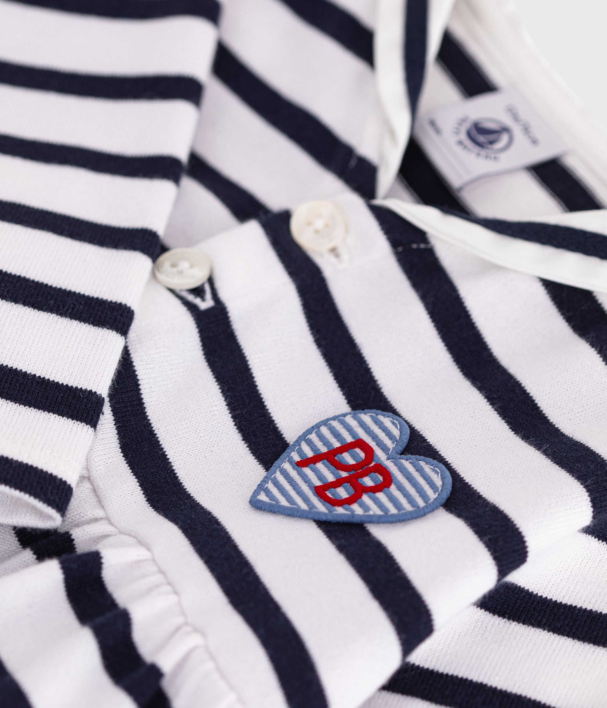 robe-bébé-en-coton-manches-longues-à-rayures-marinière