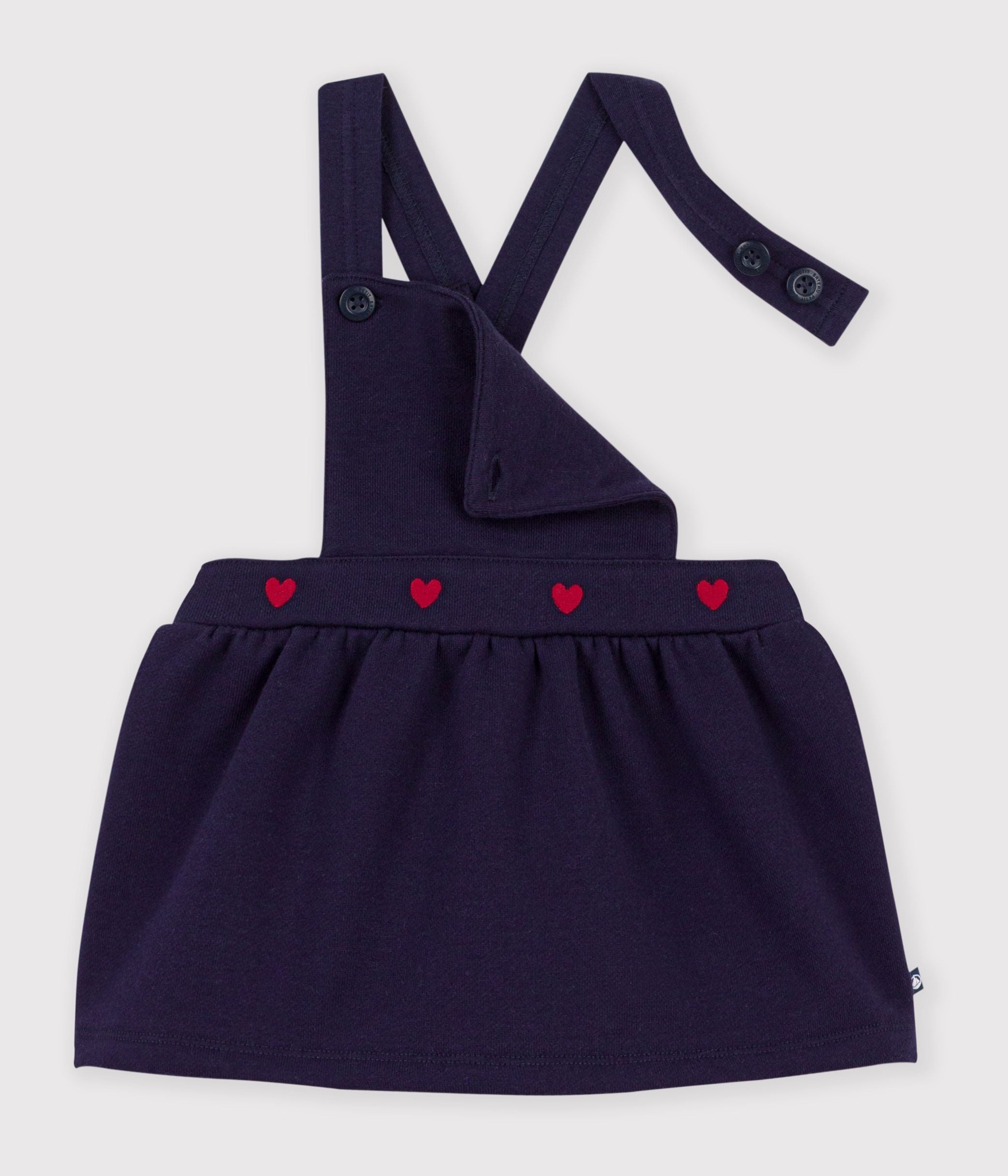 robe-bébé-en-coton-sans-manches-et-broderies-coeurs
