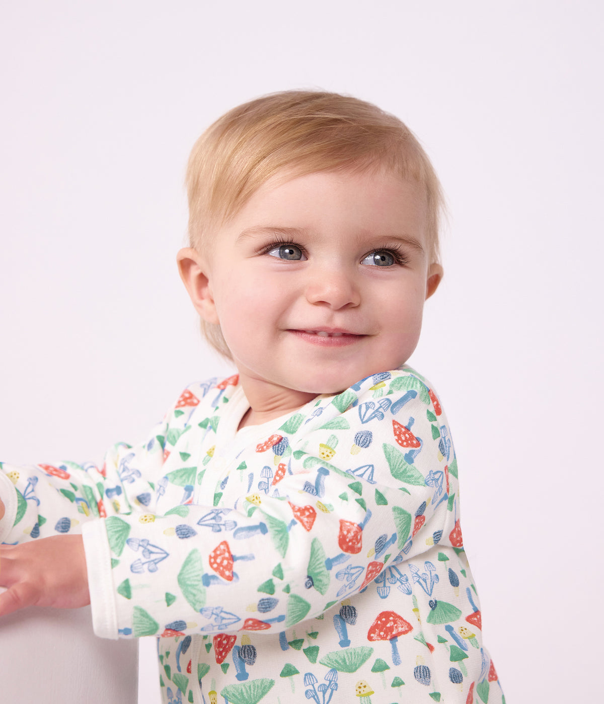 pyjama-bébé-en-molleton-imprimé-champignons