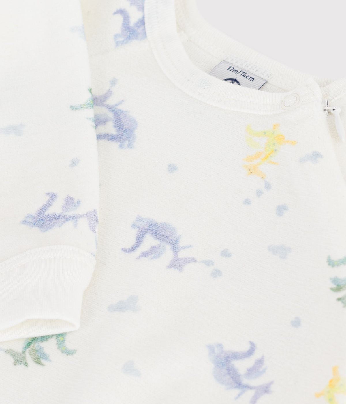 pyjama-bébé-en-velours-imprimé-dragons