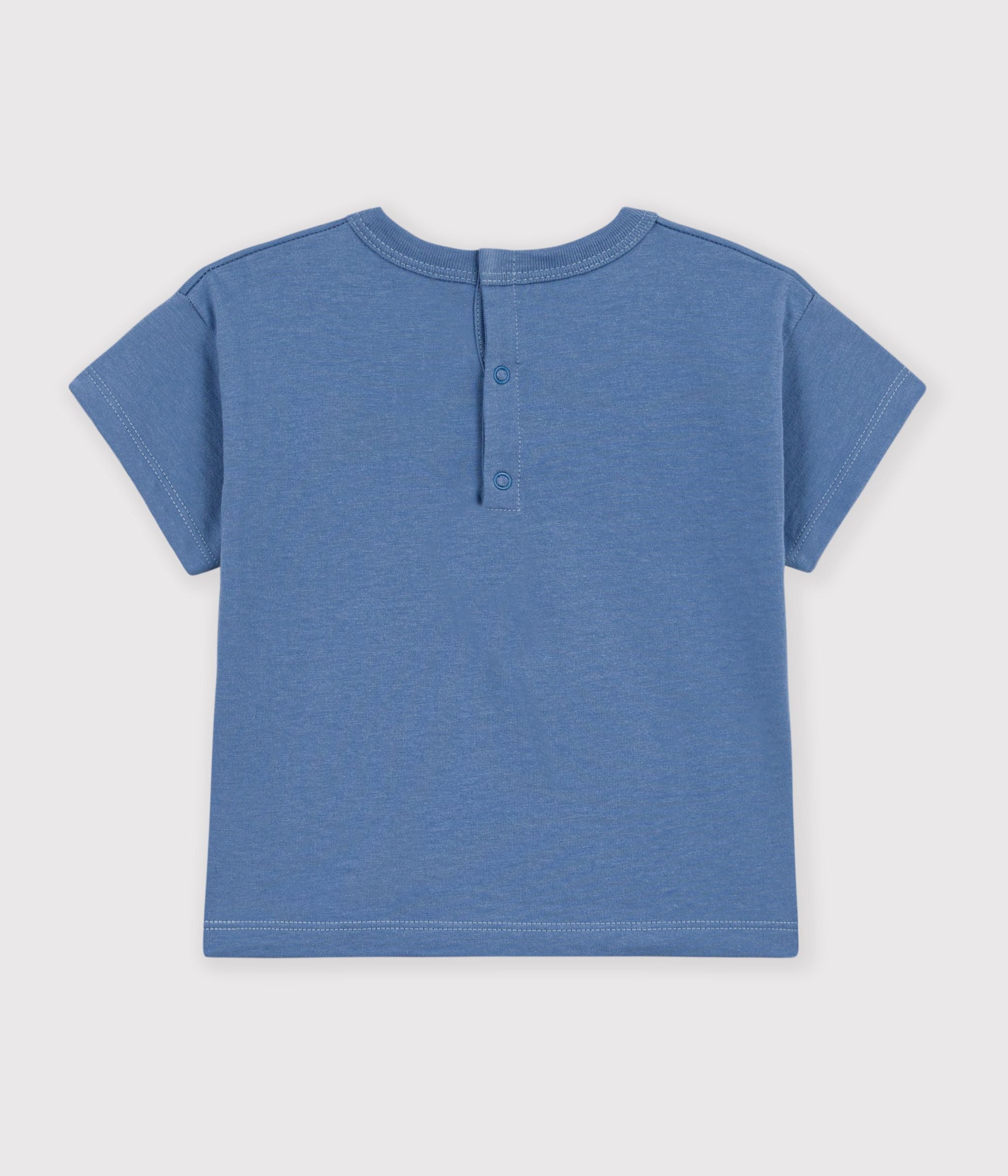 tee-shirt-bébé-en-coton-manches-courtes-uni-à-motif