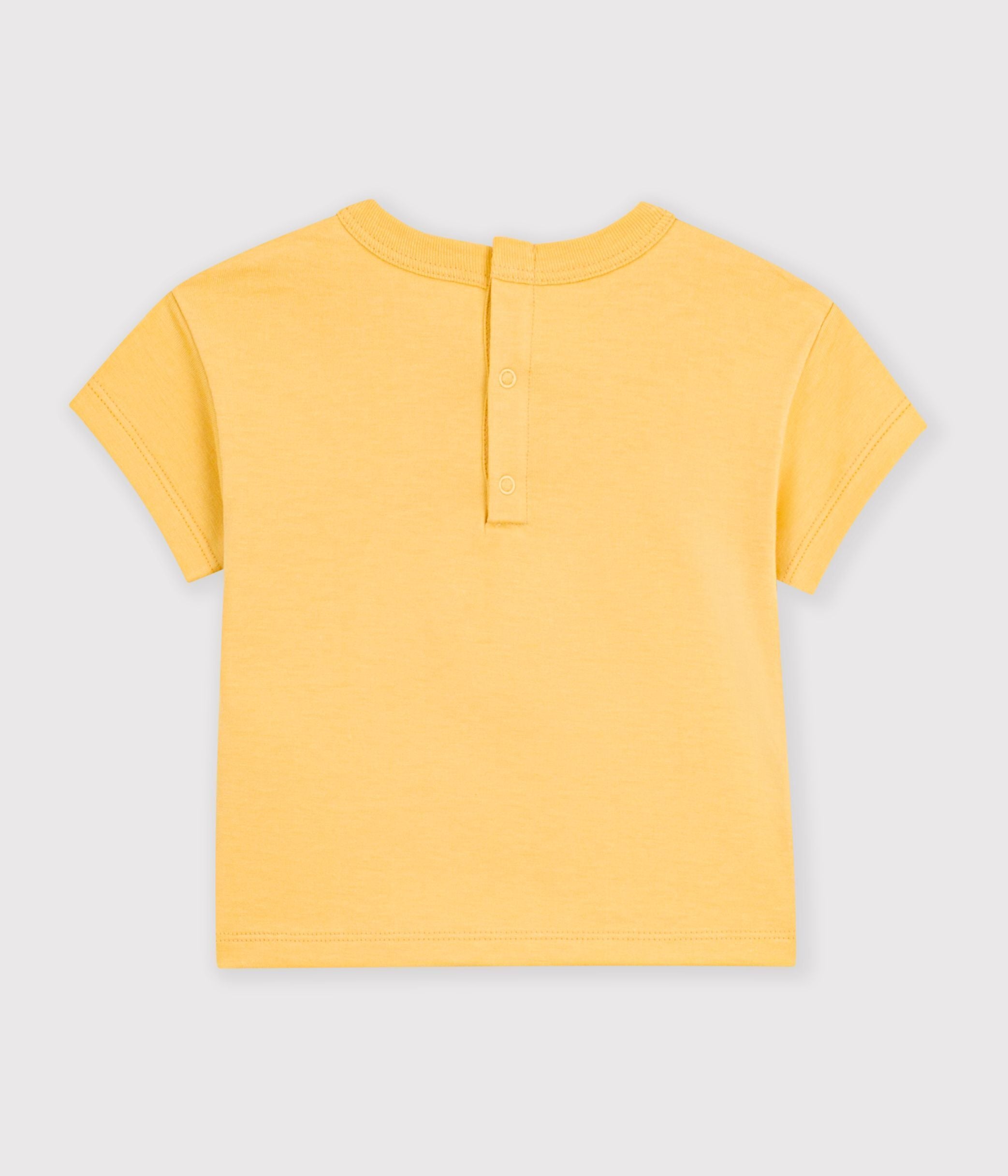 tee-shirt-bébé-en-coton-manches-courtes-uni-à-motif