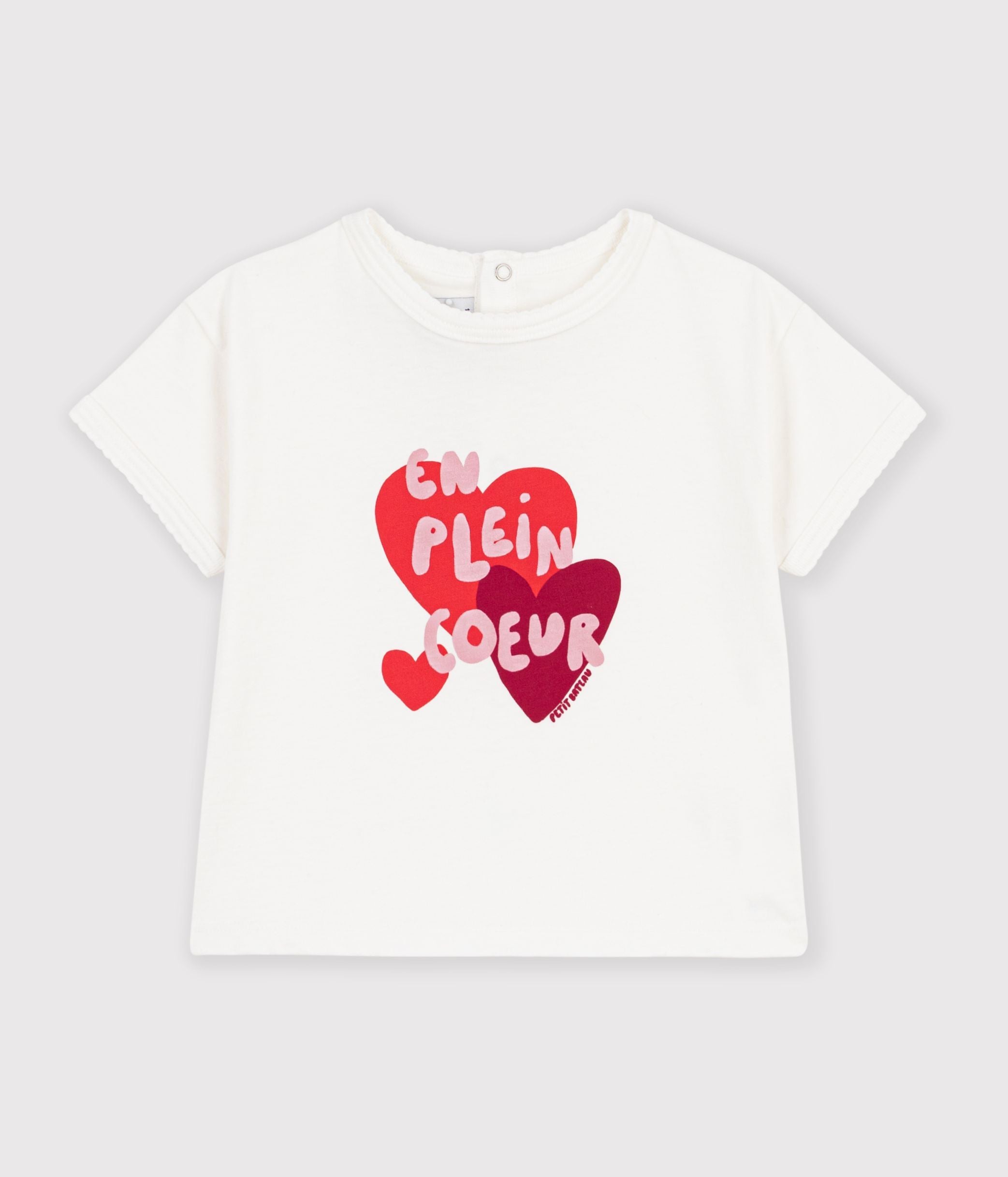 tee-shirt-bébé-en-coton-manches-courtes-uni-à-motif
