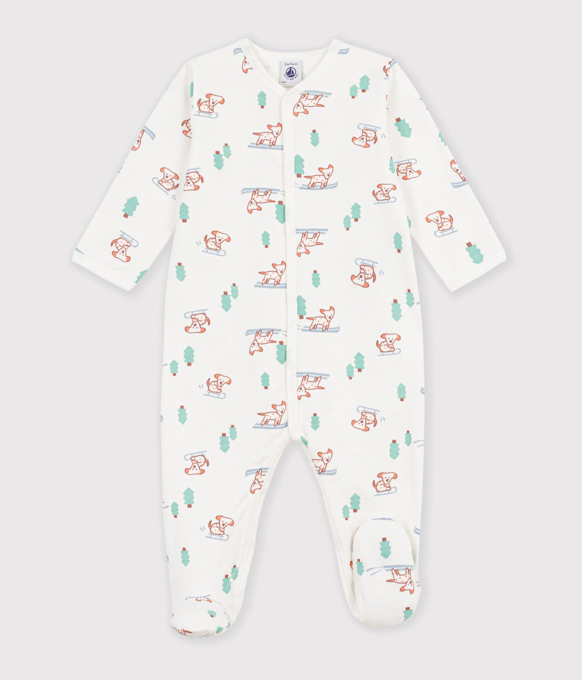 pyjama-bébé-en-molleton-imprimé-chien
