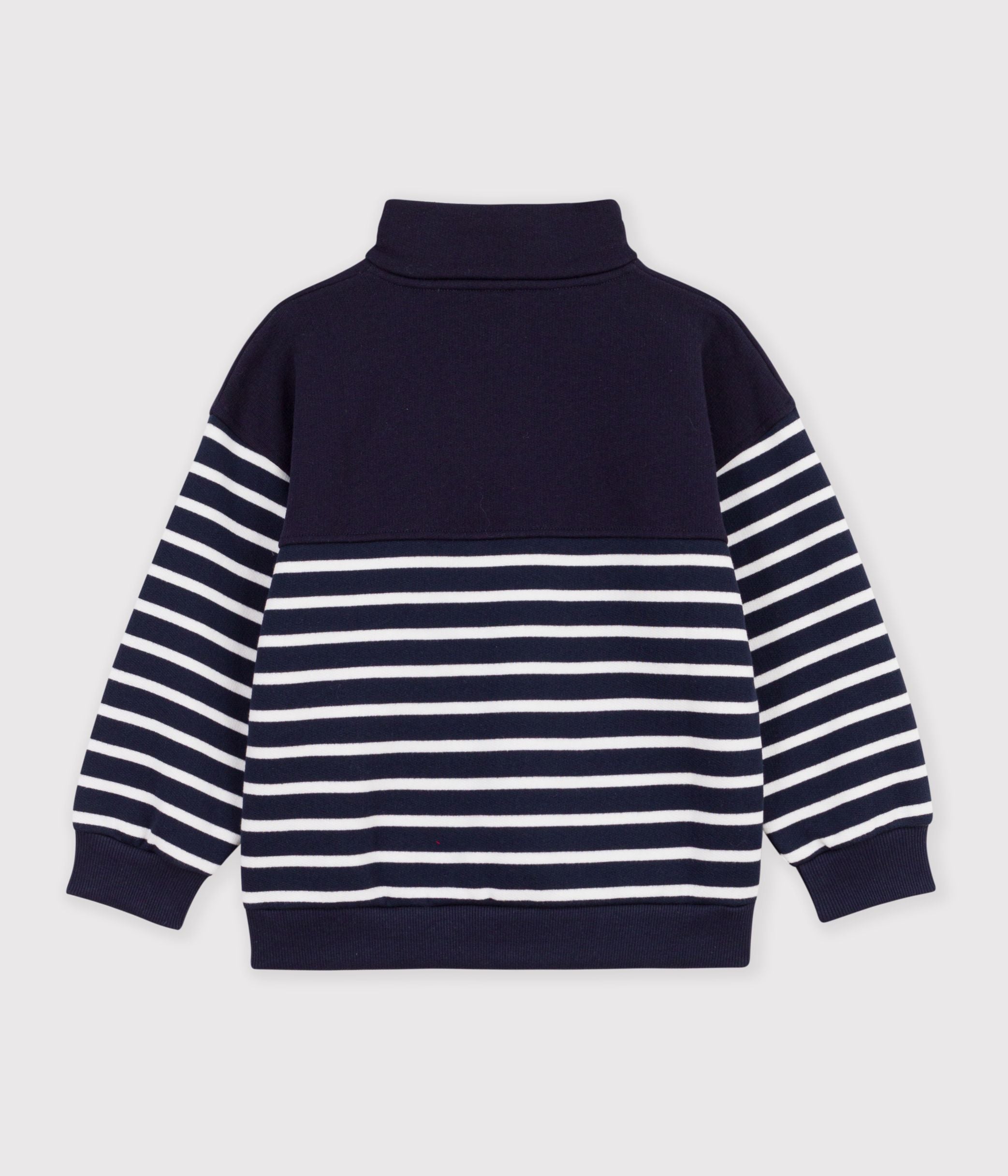 sweatshirt-col-camionneur-enfant-en-coton-à-rayures