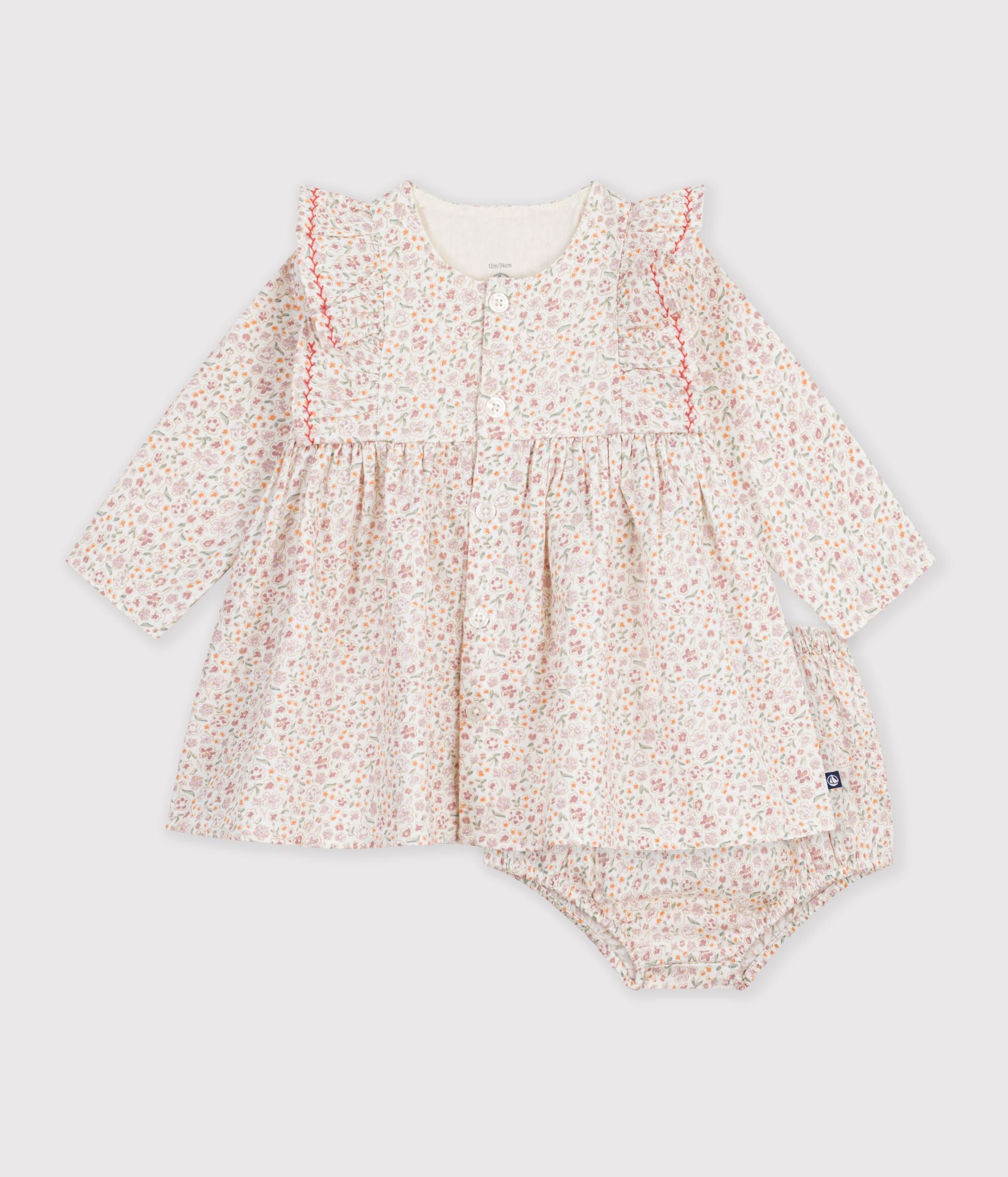 robe-bébé-en-coton-imprimé-à-fleurs