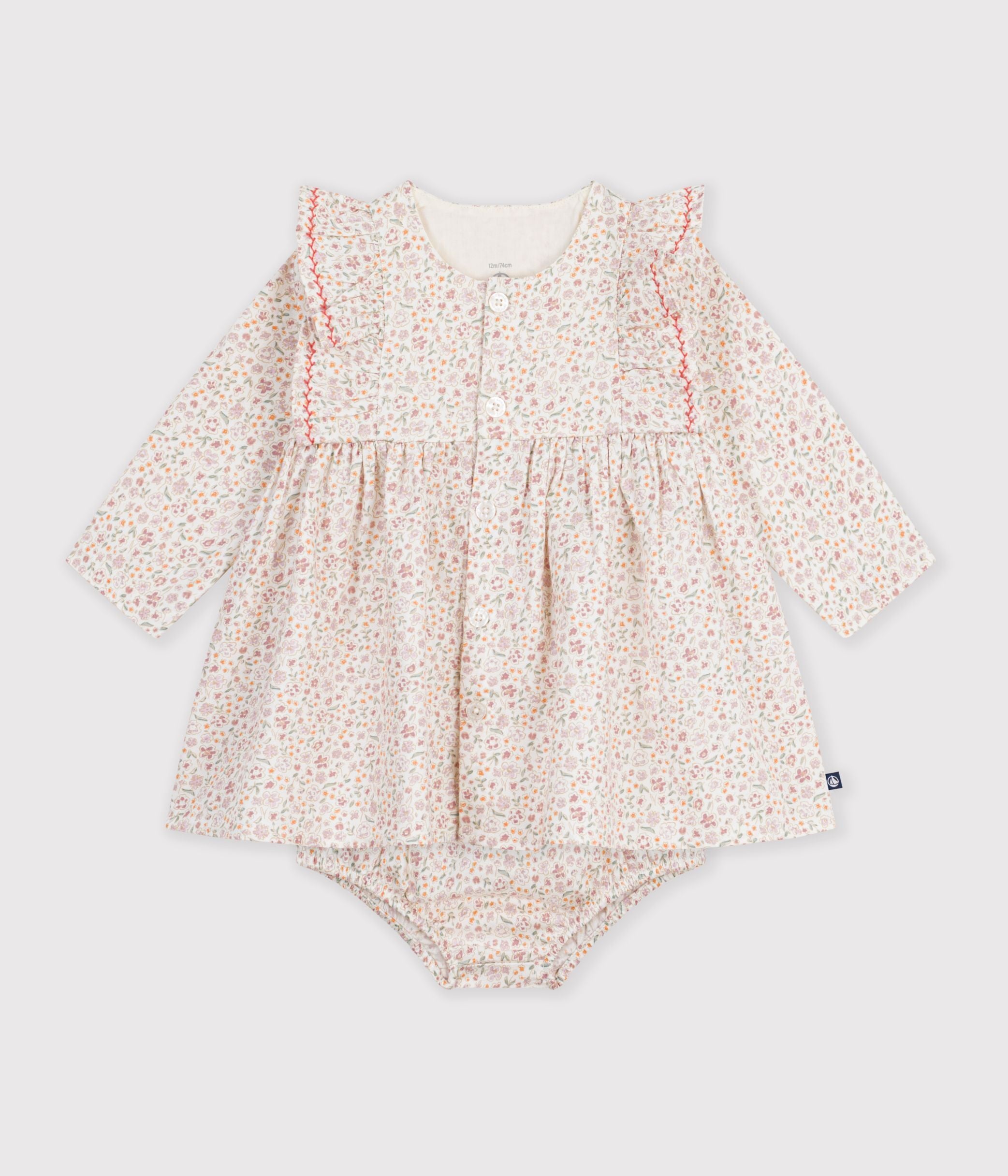 robe-bébé-en-coton-imprimé-à-fleurs