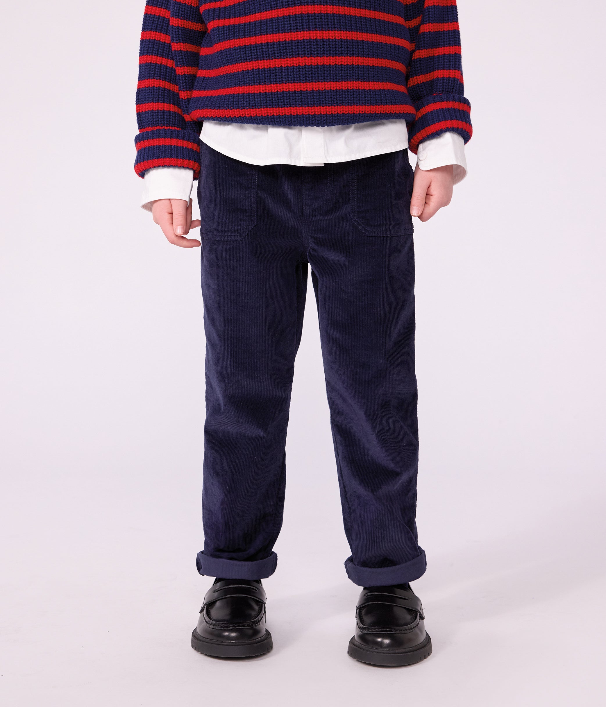 pantalon-droit-enfant-en-velours-uni