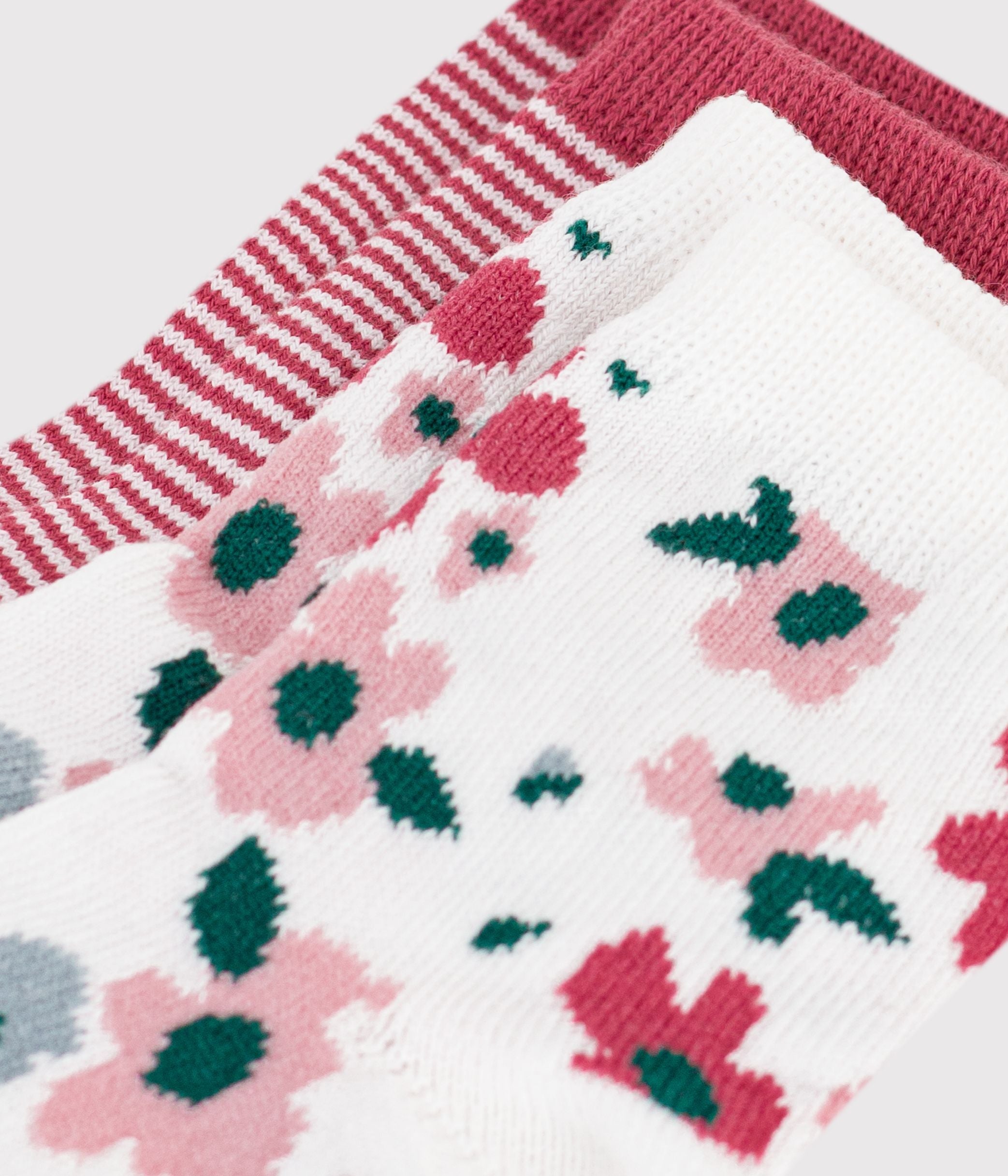 2-paires-de-chaussettes-bébé-en-coton-à-rayures-et-imprimé-fleurs