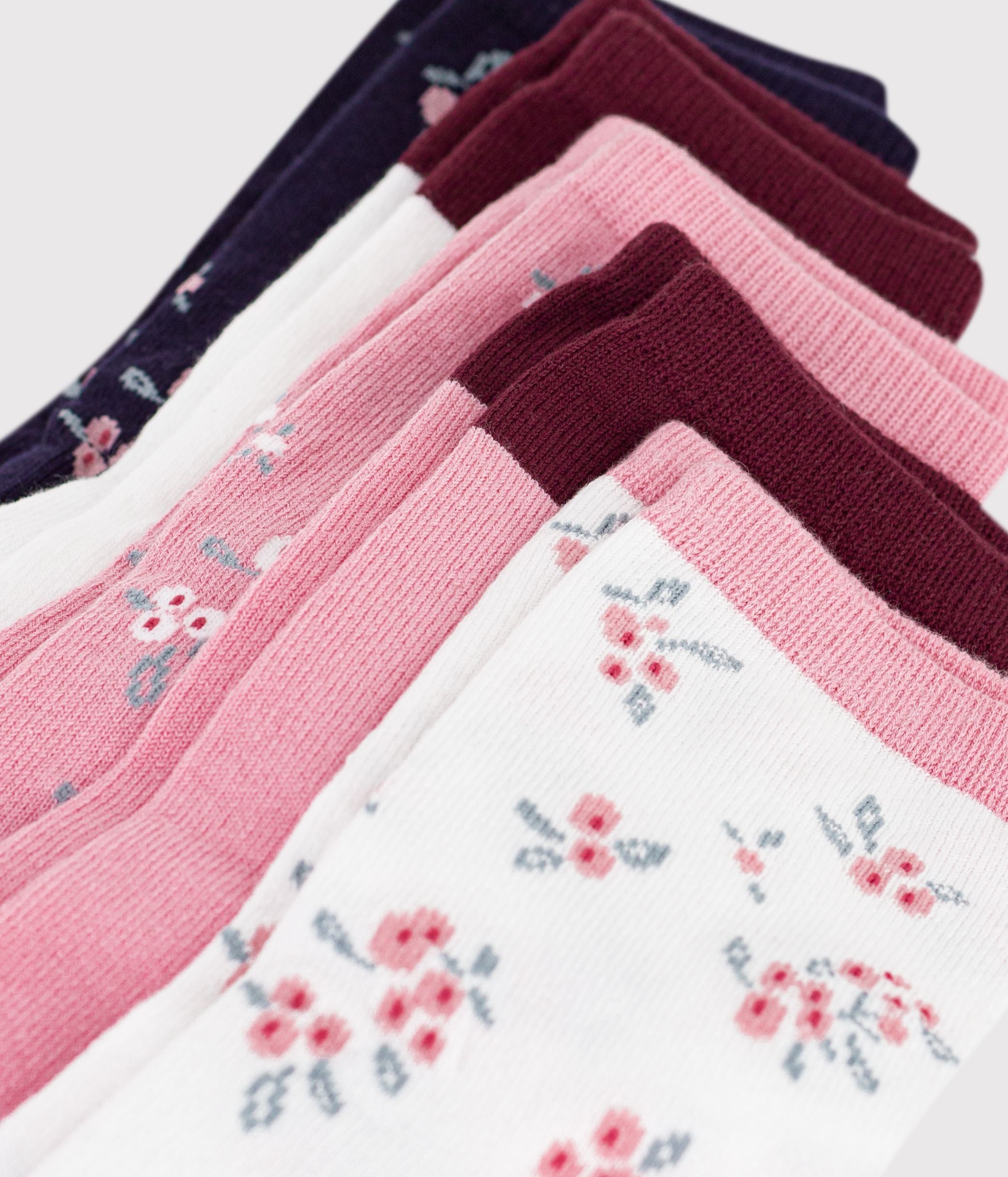 5-paires-de-chaussettes-enfant-en-coton-imprimé-à-fleurs