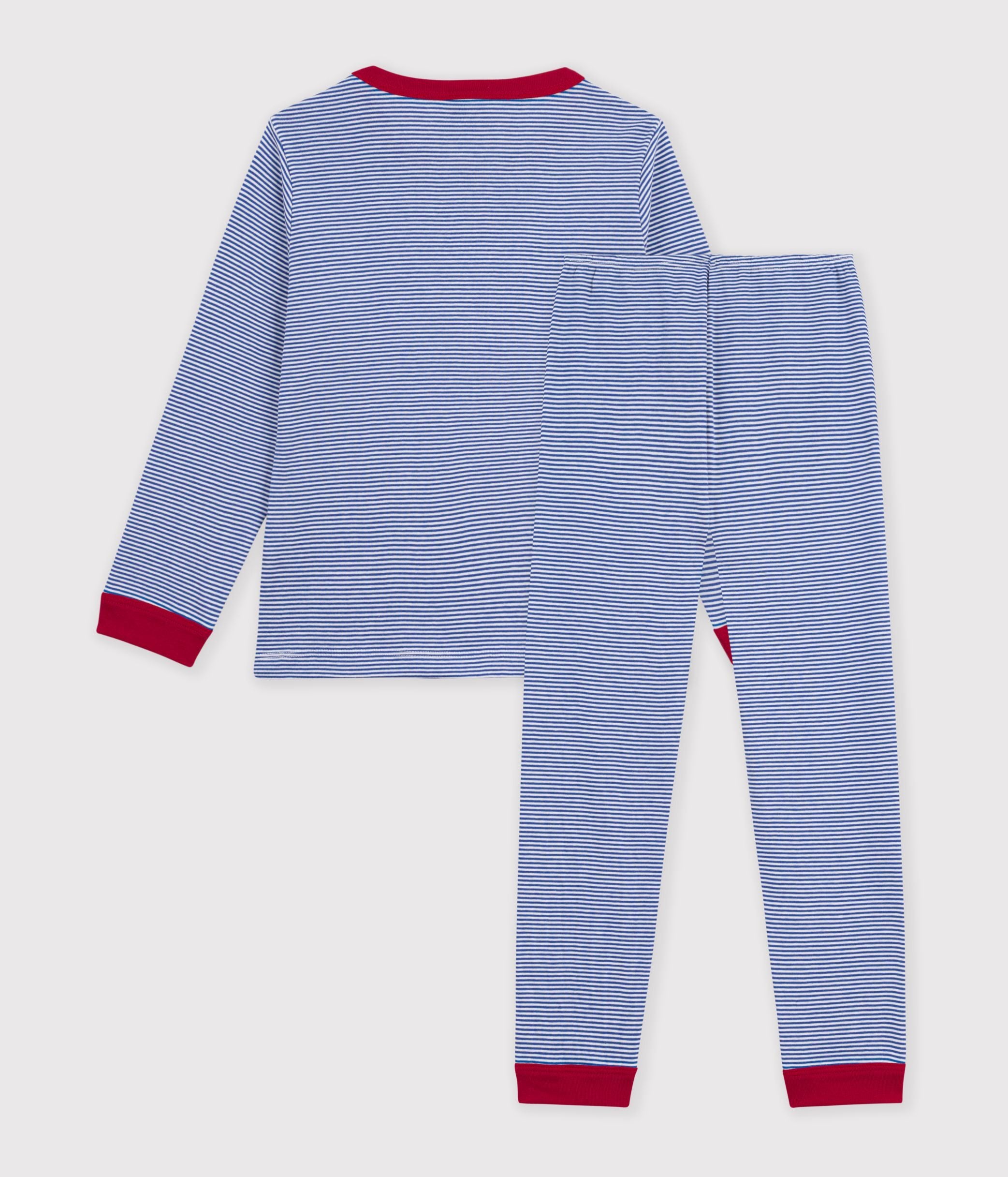pyjama-enfant-en-coton-à-rayures