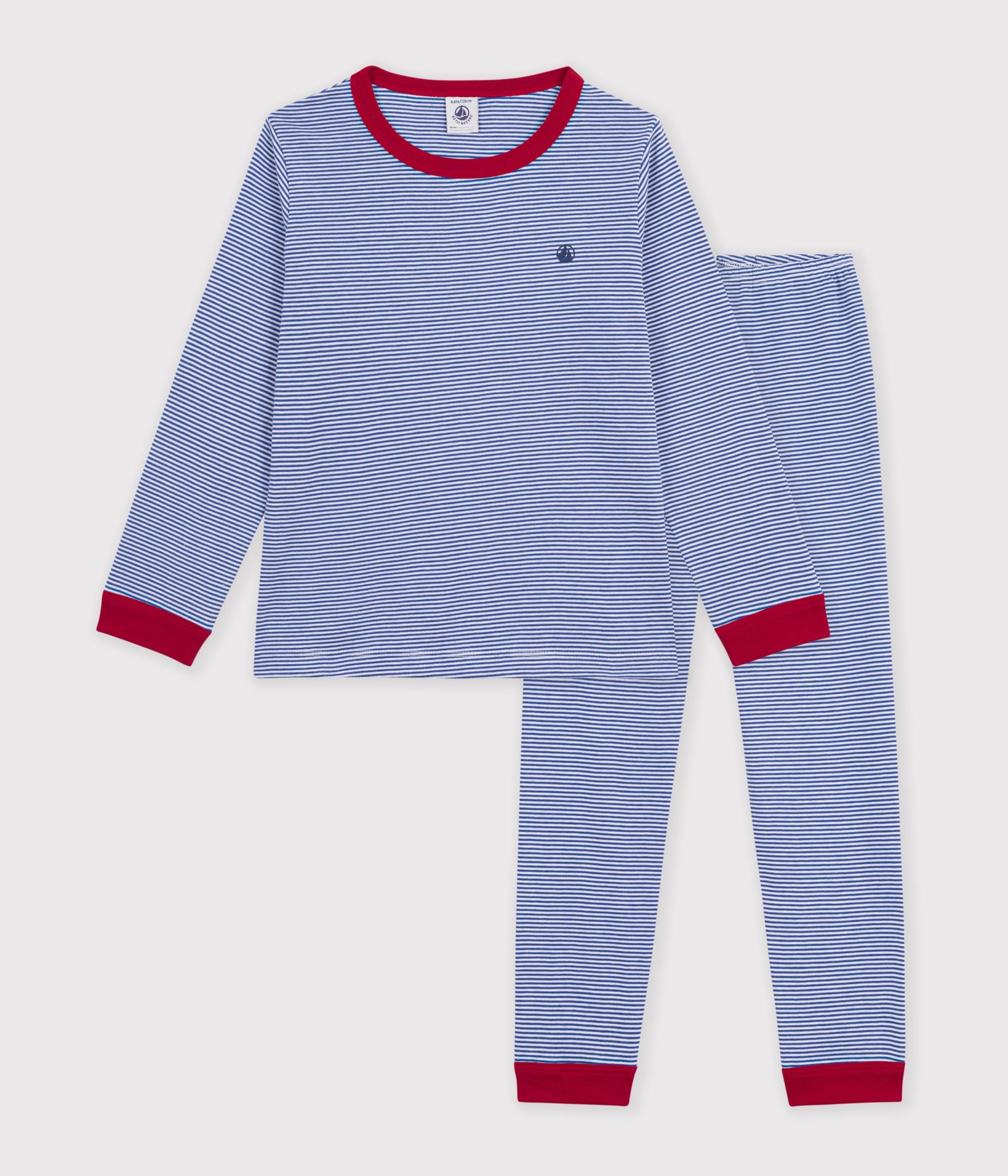 pyjama-enfant-en-coton-à-rayures