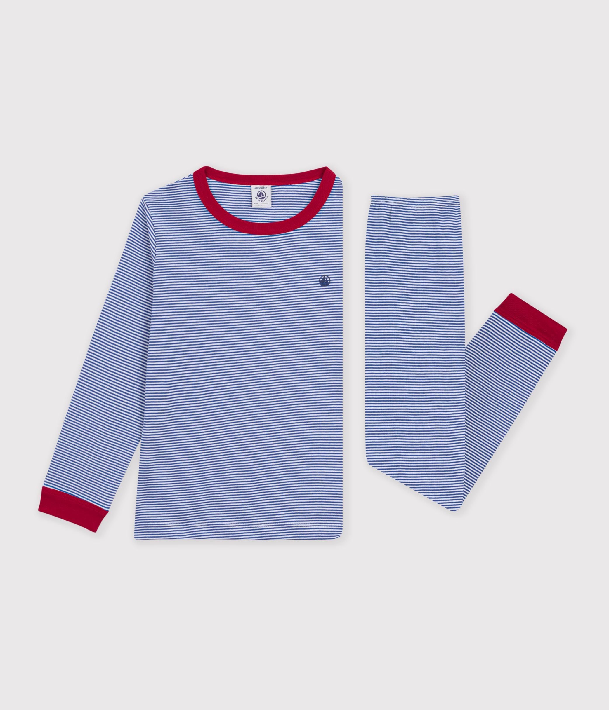 pyjama-enfant-en-coton-à-rayures