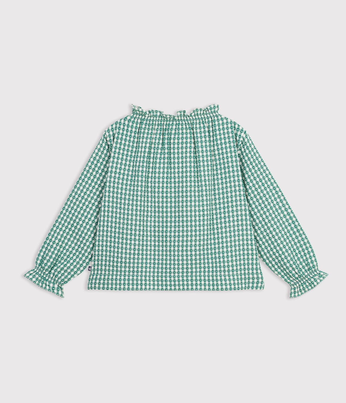 blouse-enfant-en-coton-à-col-manches-longues-imprimée