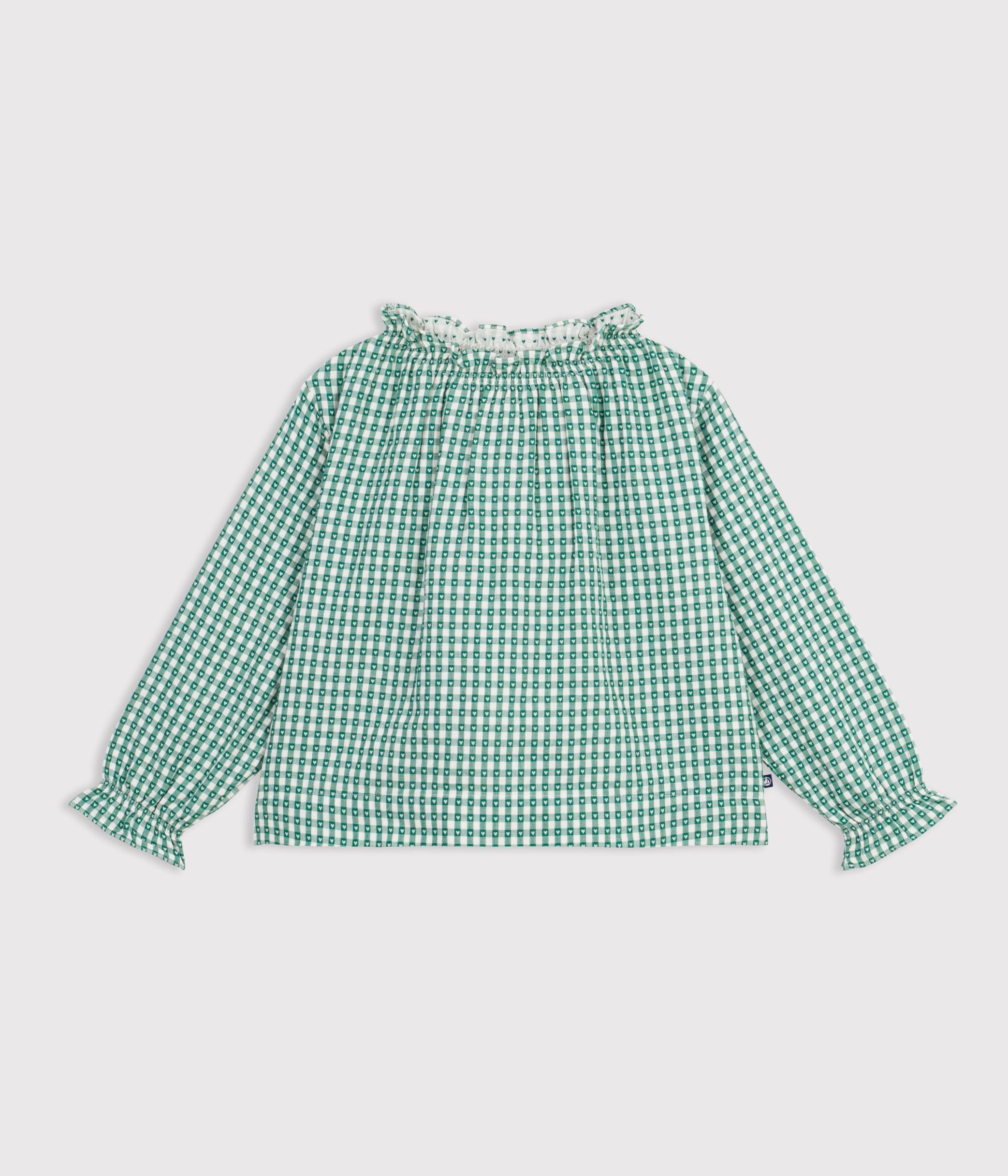 blouse-enfant-en-coton-à-col-manches-longues-imprimée