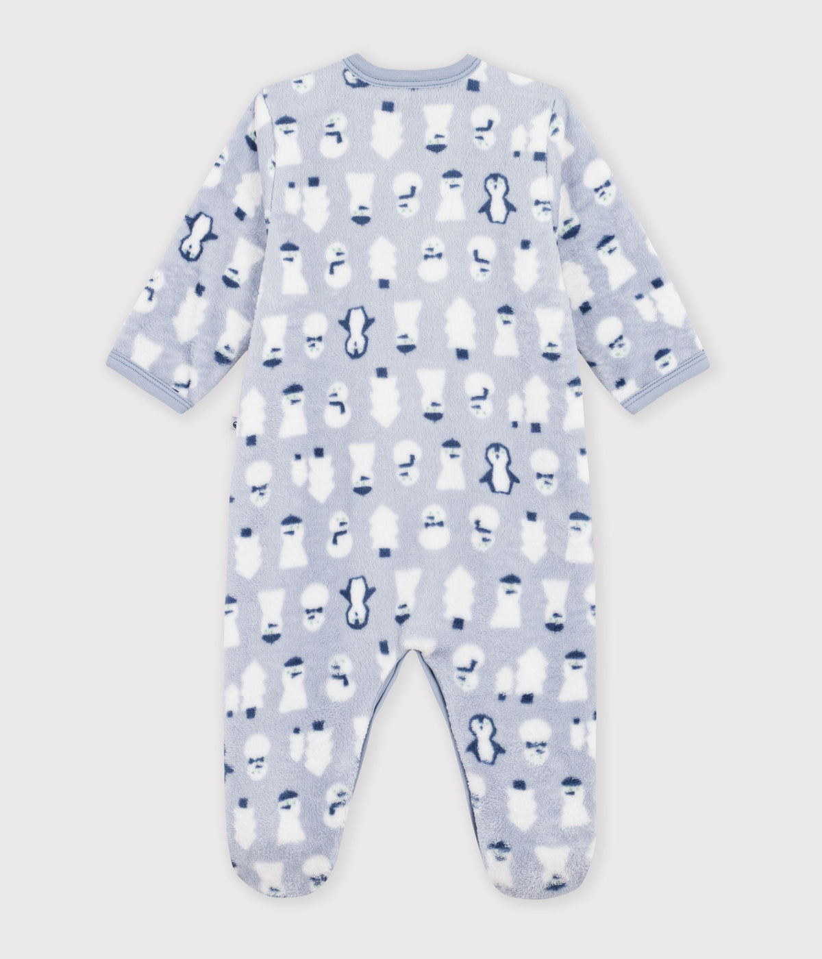 surpyjama-bébé-en-polaire-imprimé-bonhomme-de-neige