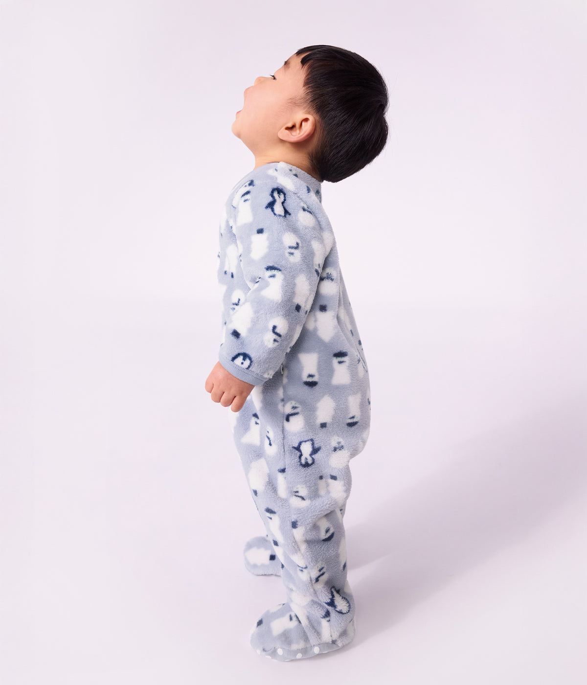 surpyjama-bébé-en-polaire-imprimé-bonhomme-de-neige