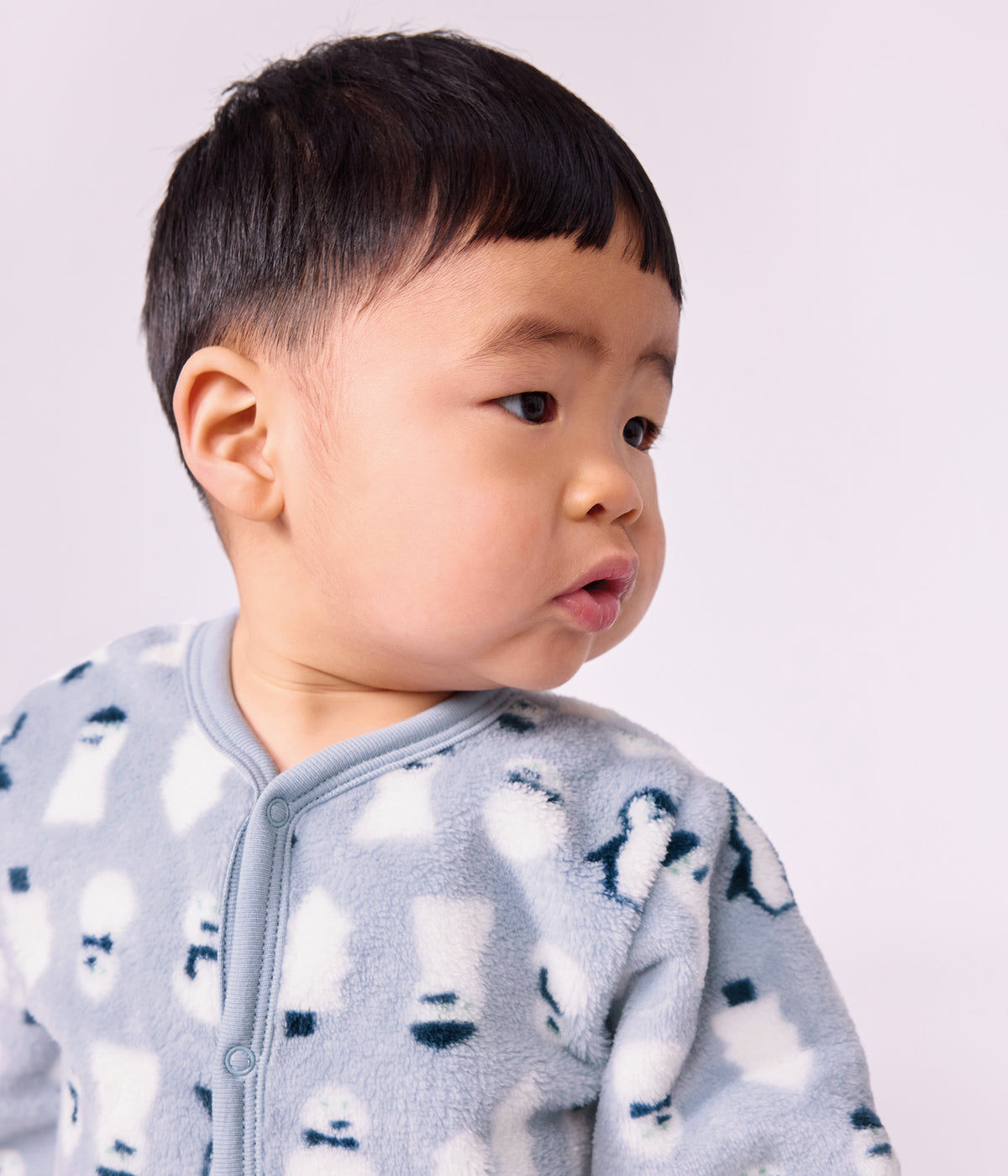 surpyjama-bébé-en-polaire-imprimé-bonhomme-de-neige