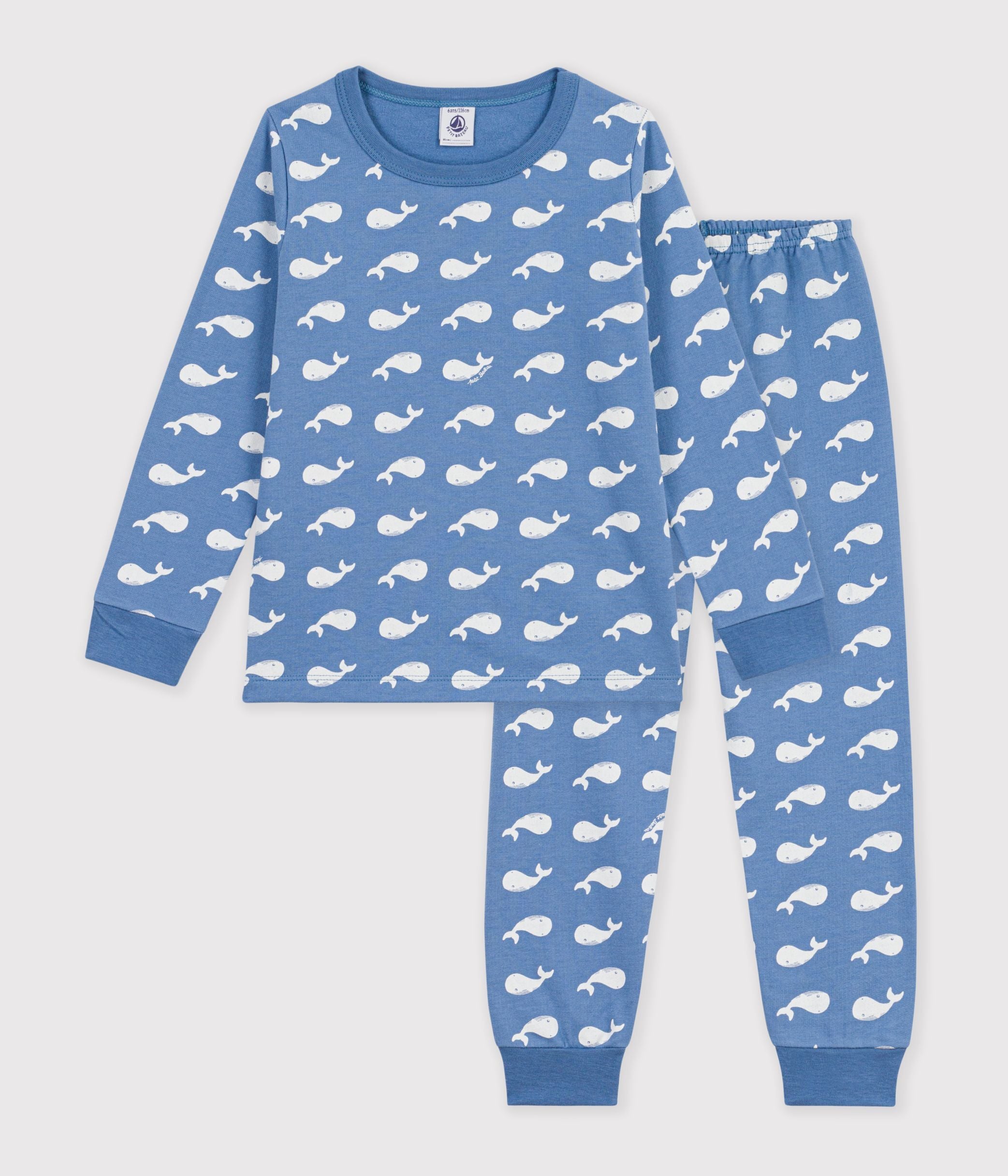 pyjama-enfant-en-molleton-imprimé-baleines
