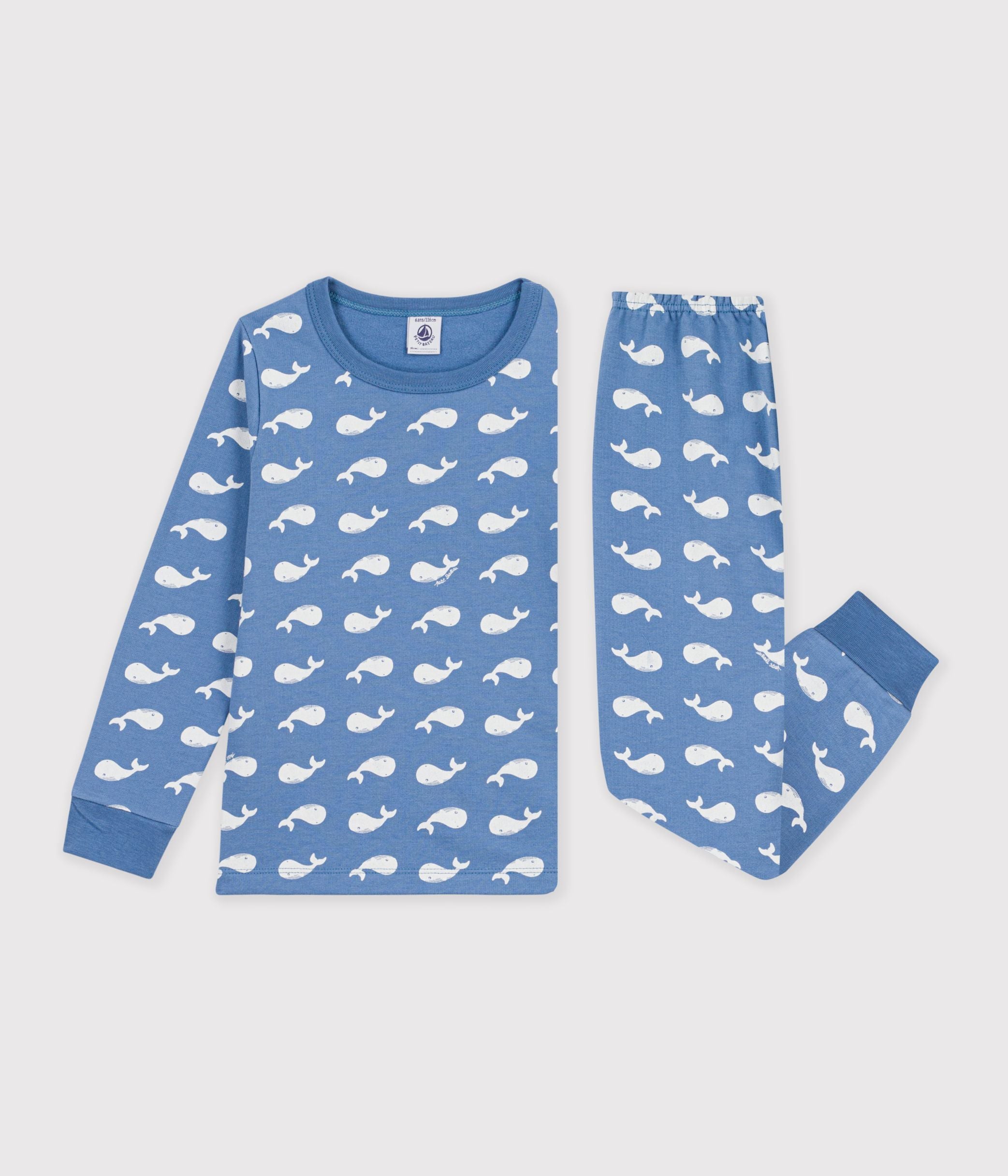 pyjama-enfant-en-molleton-imprimé-baleines